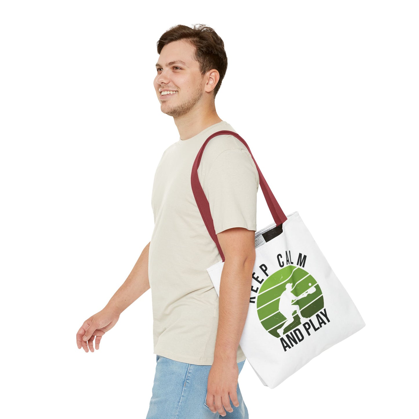 Pickleball Durable Tote Bag - Keep Calm and Play