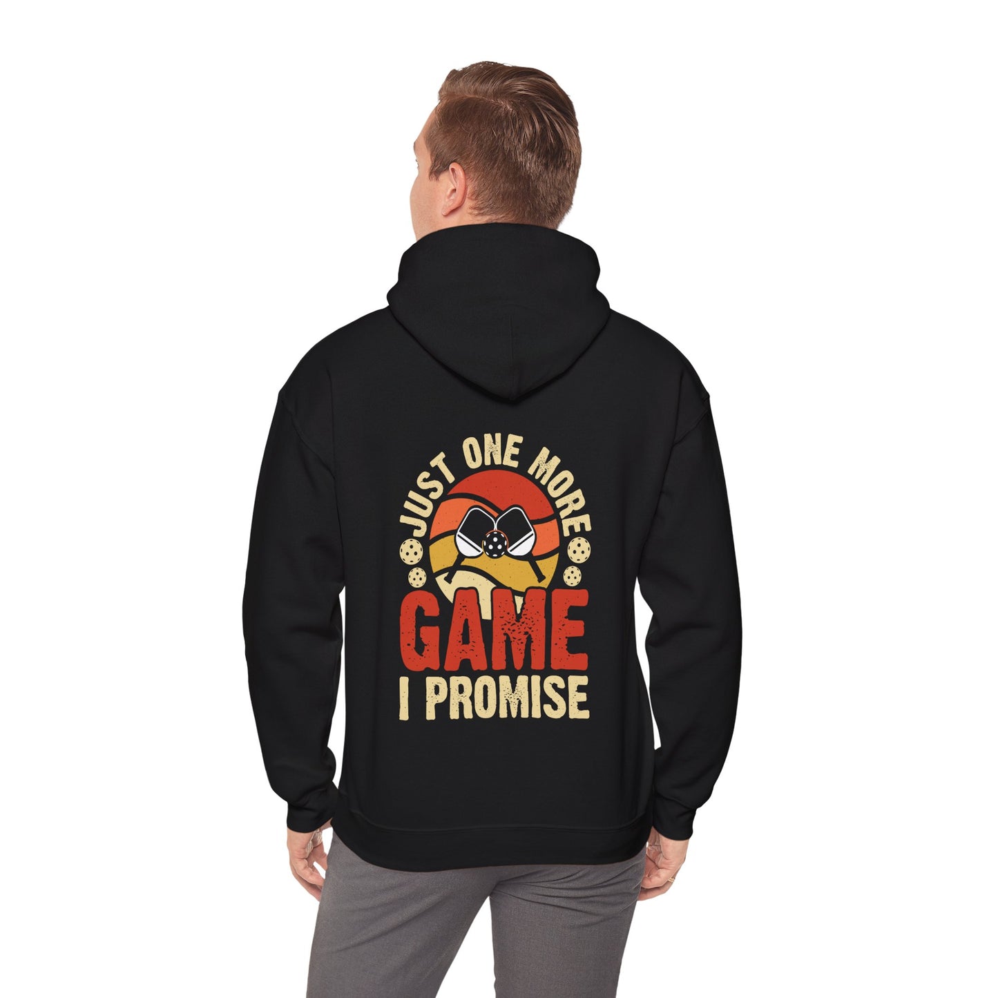 Men's Funny Pickleball Hoodie - Just One More Game I Promise