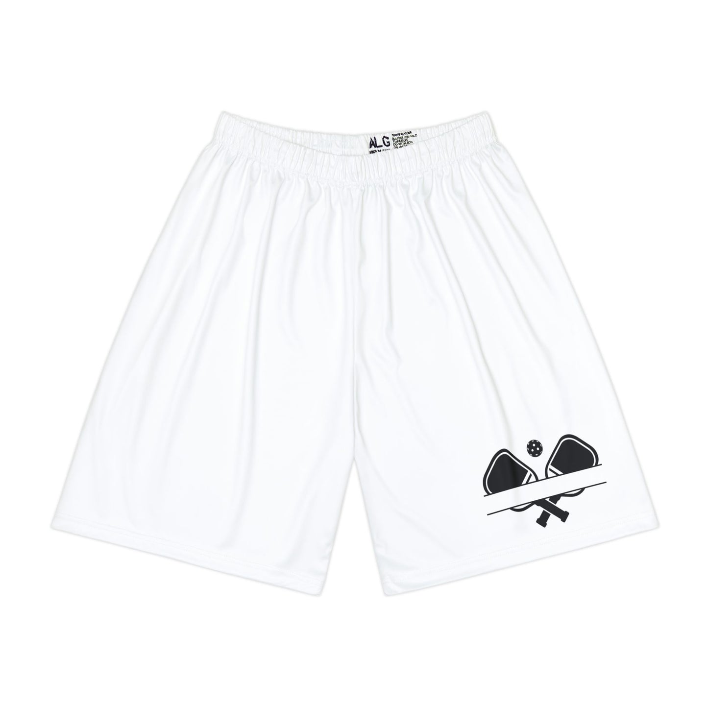 Men's Stylish Pickleball Short - Double Paddles White