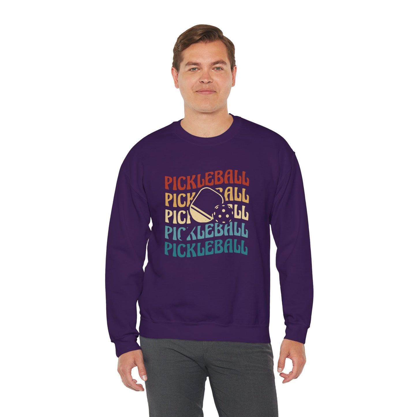 Men's Playful Pickleball Sweatshirt - Pickleball Wave