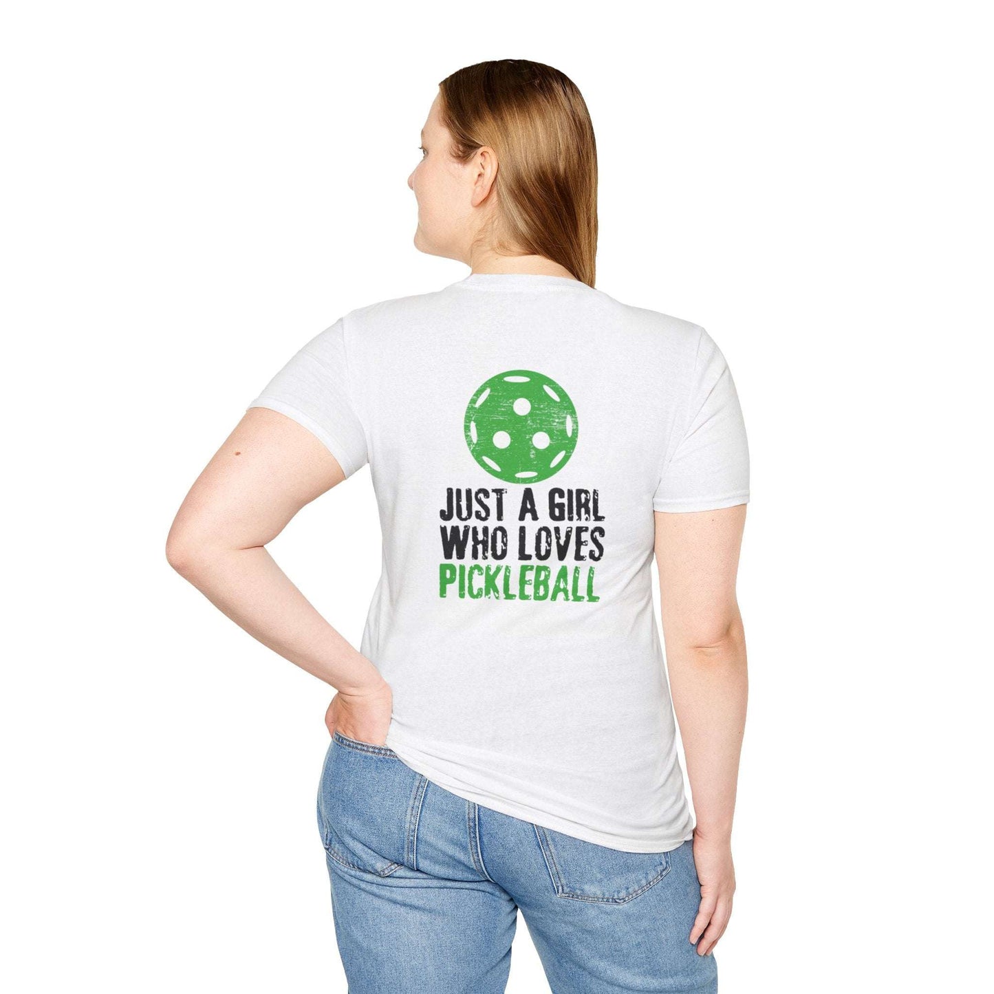 Women's Soft Pickleball T-shirt - Just a Girl Who Loves Pickleball
