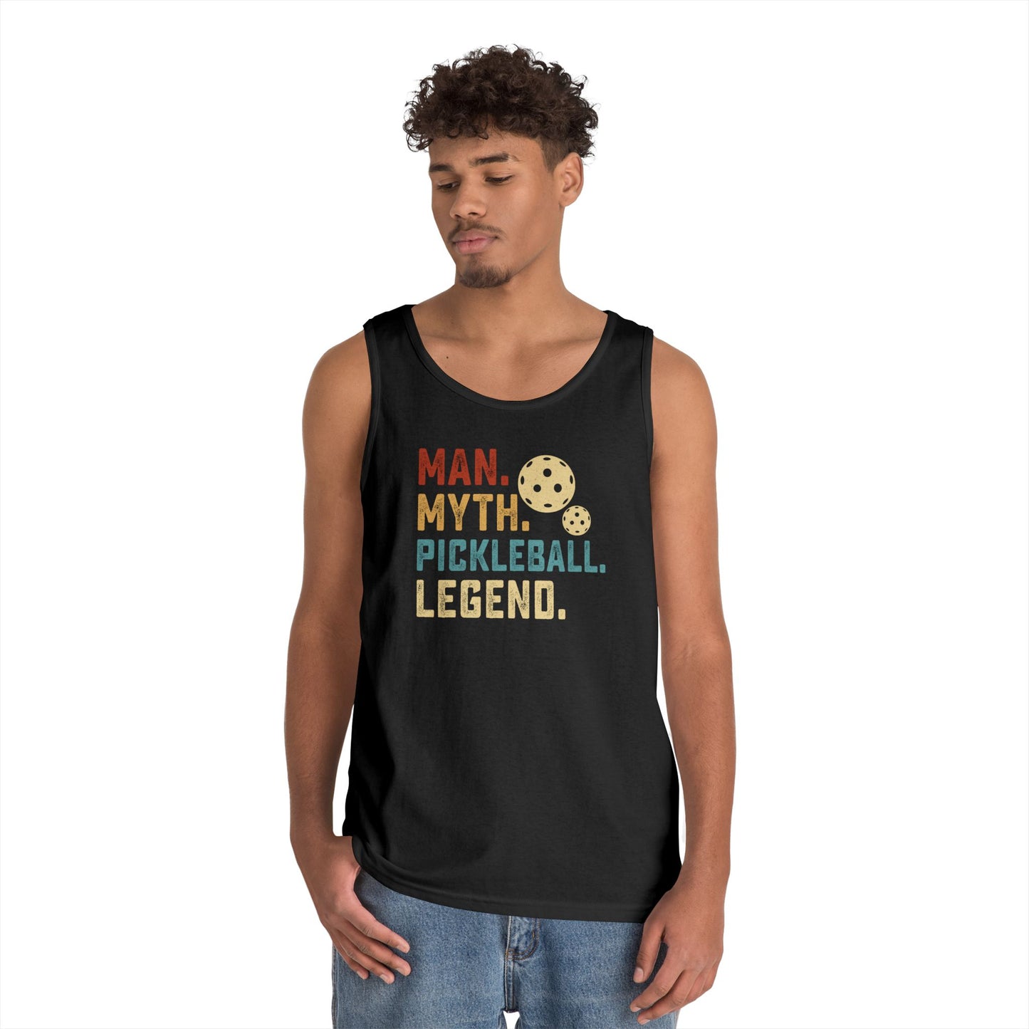 Men's Cool Pickleball Tank Top - Man Myth Pickleball Legend