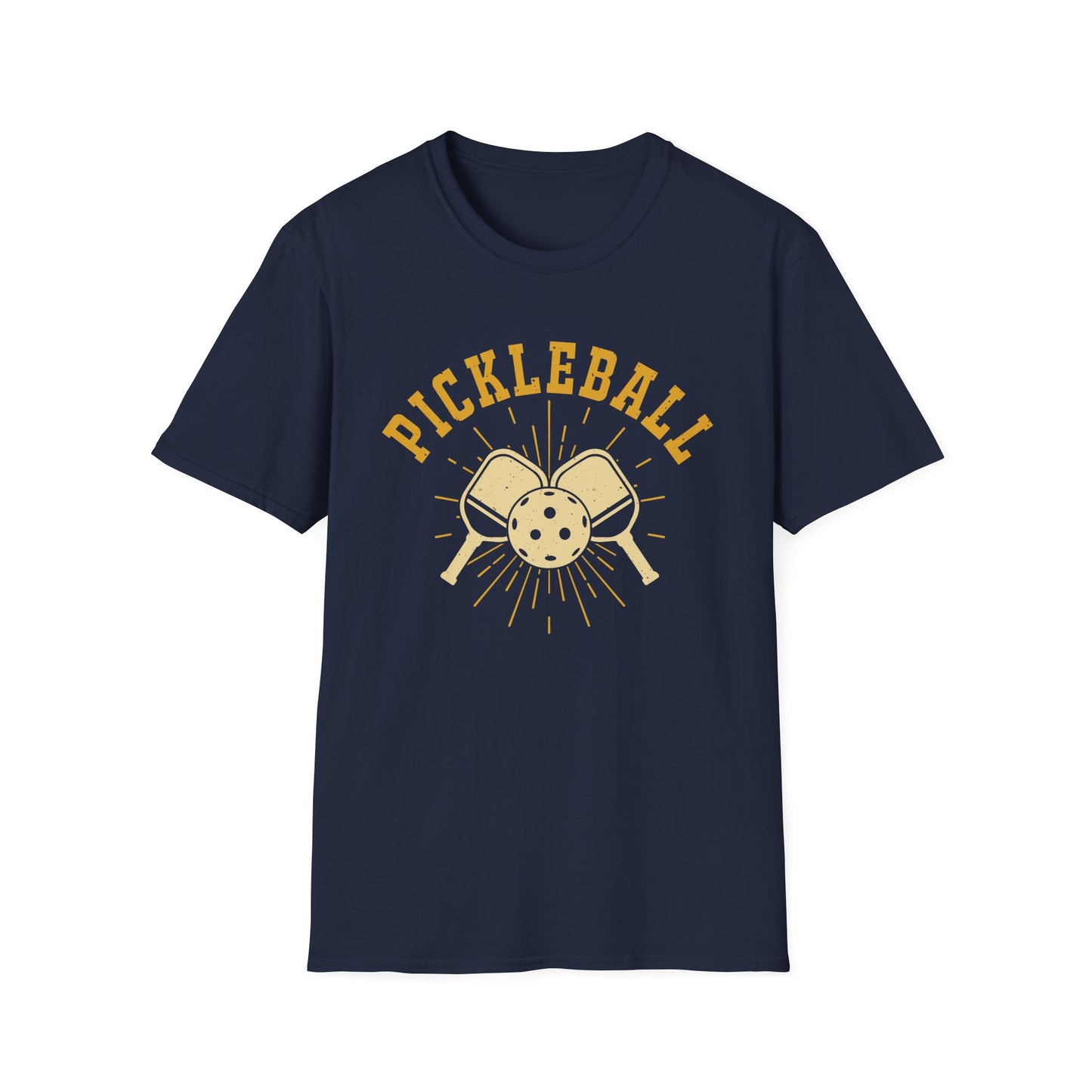 Men's Energetic Pickleball T-shirt - Pickleball Retro Navy