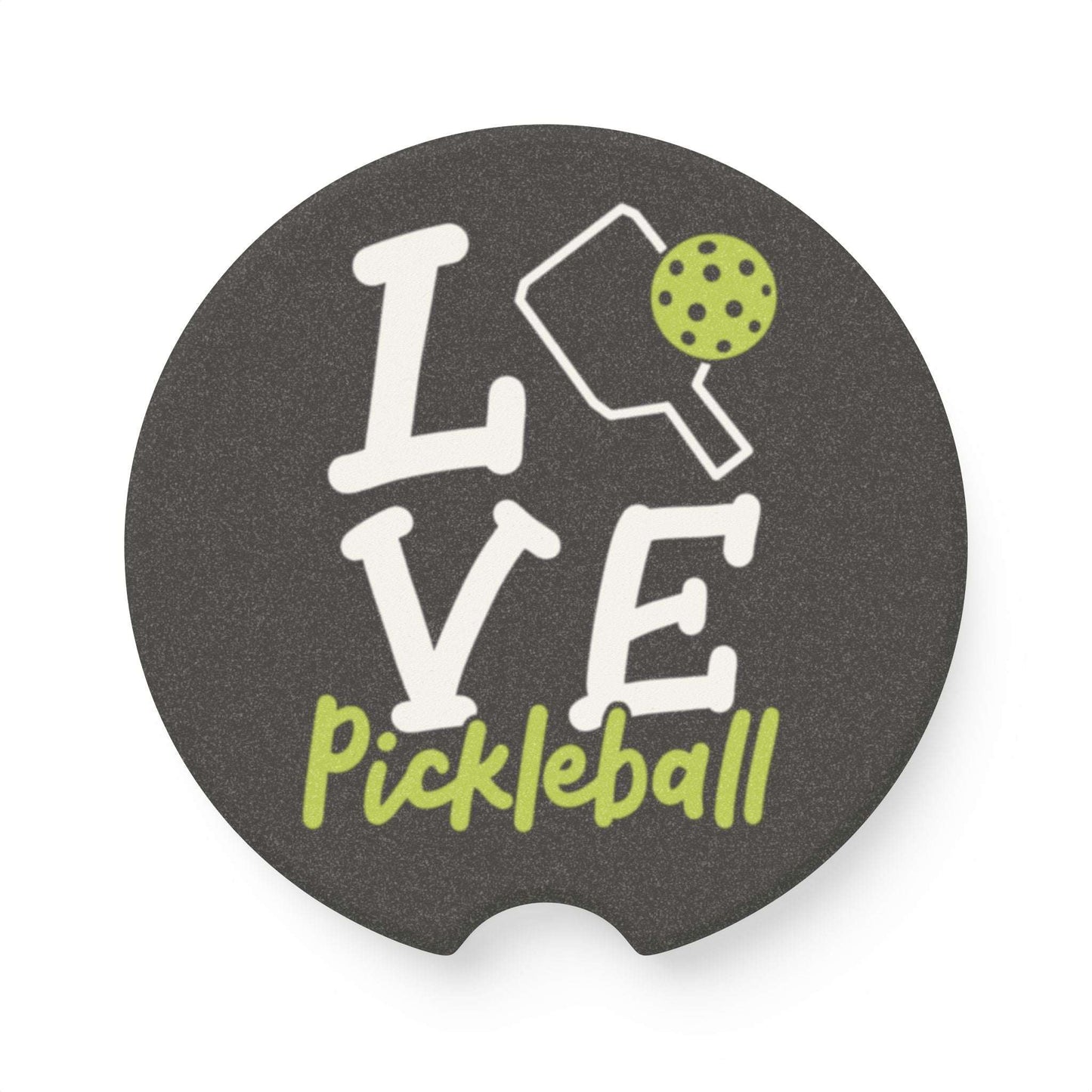 Pickleball Unique Car Coaster - Love Pickleball 2.6'' × 2.6"