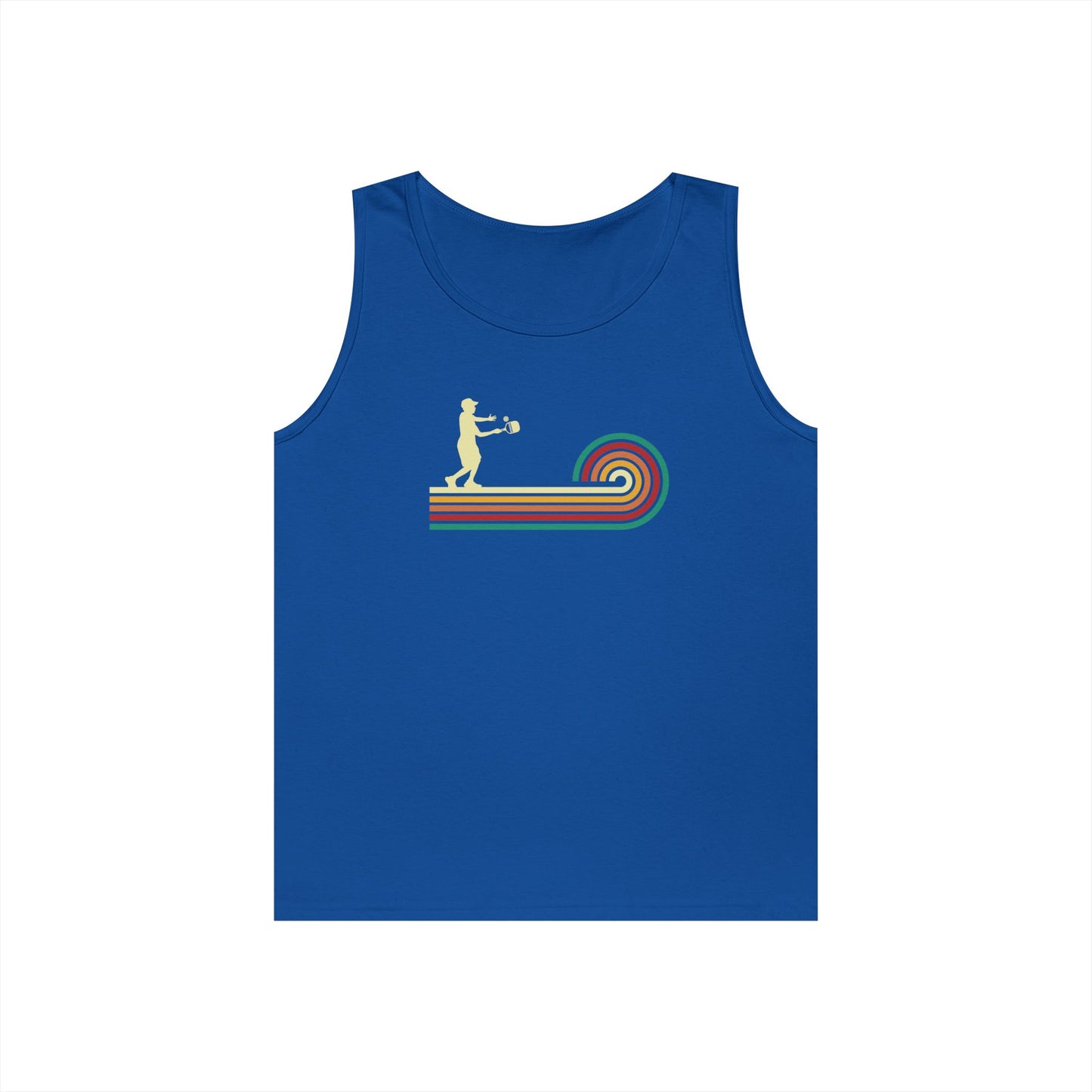 Men's Unique Pickleball Tank Top - Pickleball Retro Royal