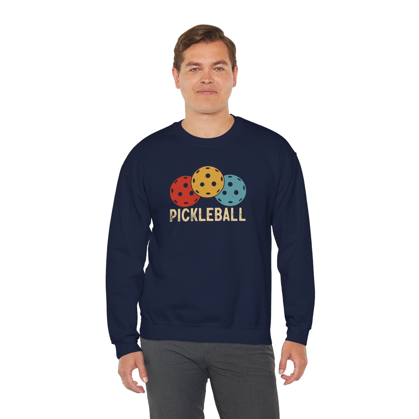 Men's Cool Pickleball Sweatshirt - Trio Pickleball Retro
