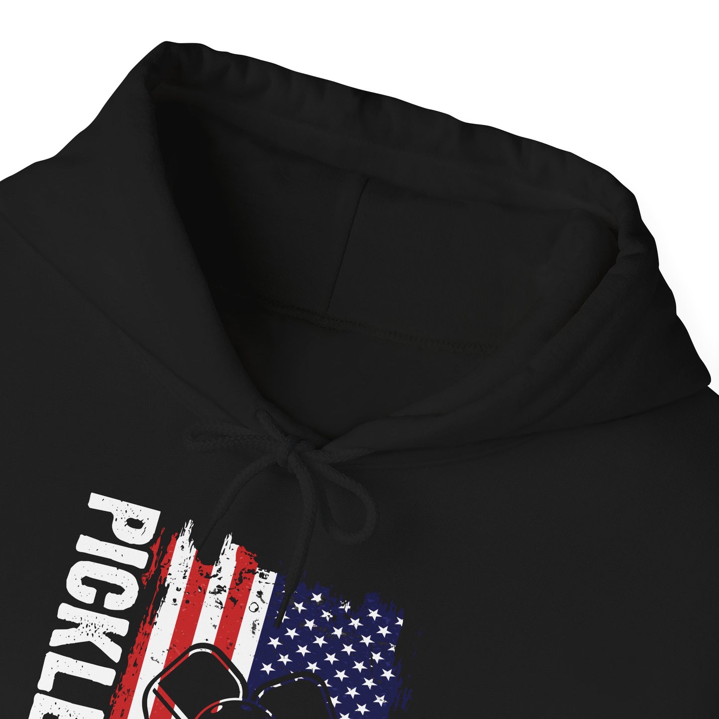 Men's Comfy Pickleball Hoodie - Pickleball with American Flag