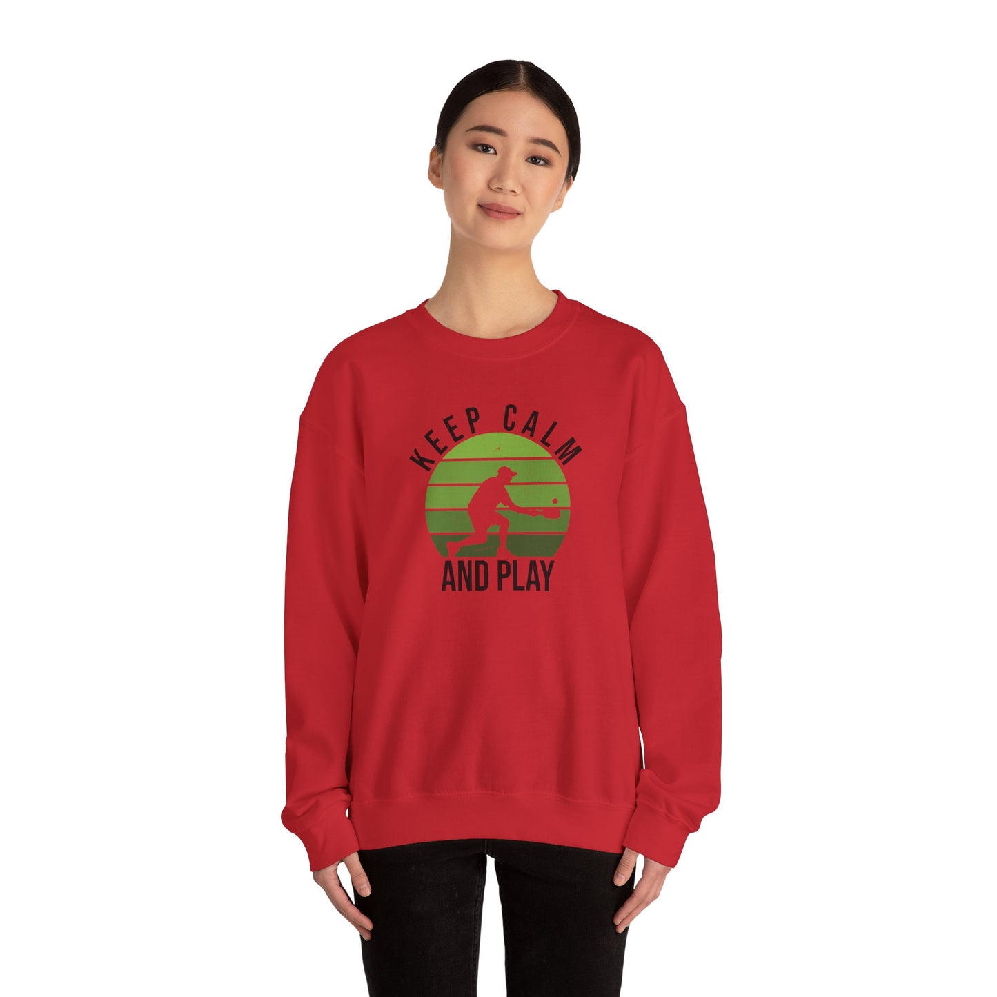 Women's Comfy Pickleball Sweatshirt - Keep Calm and Play