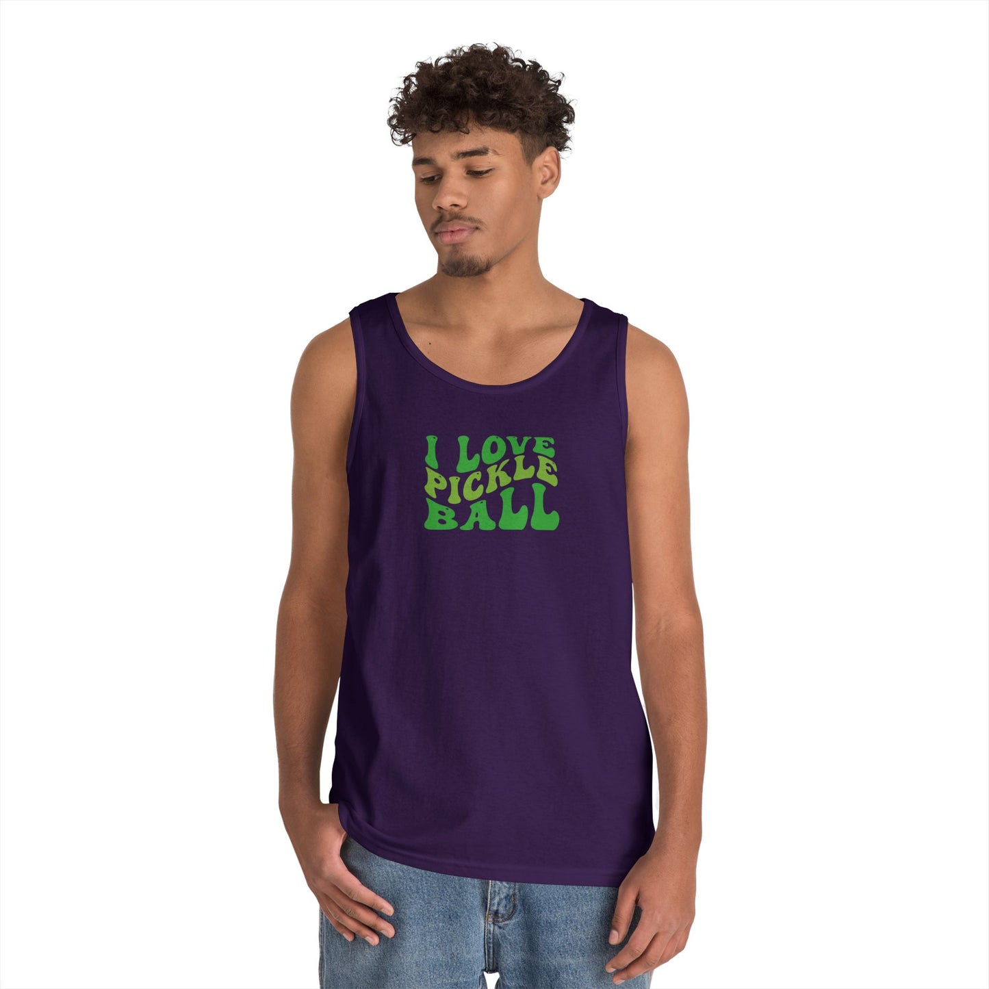Men's Funny Pickleball Tank Top - I Love Pickleball