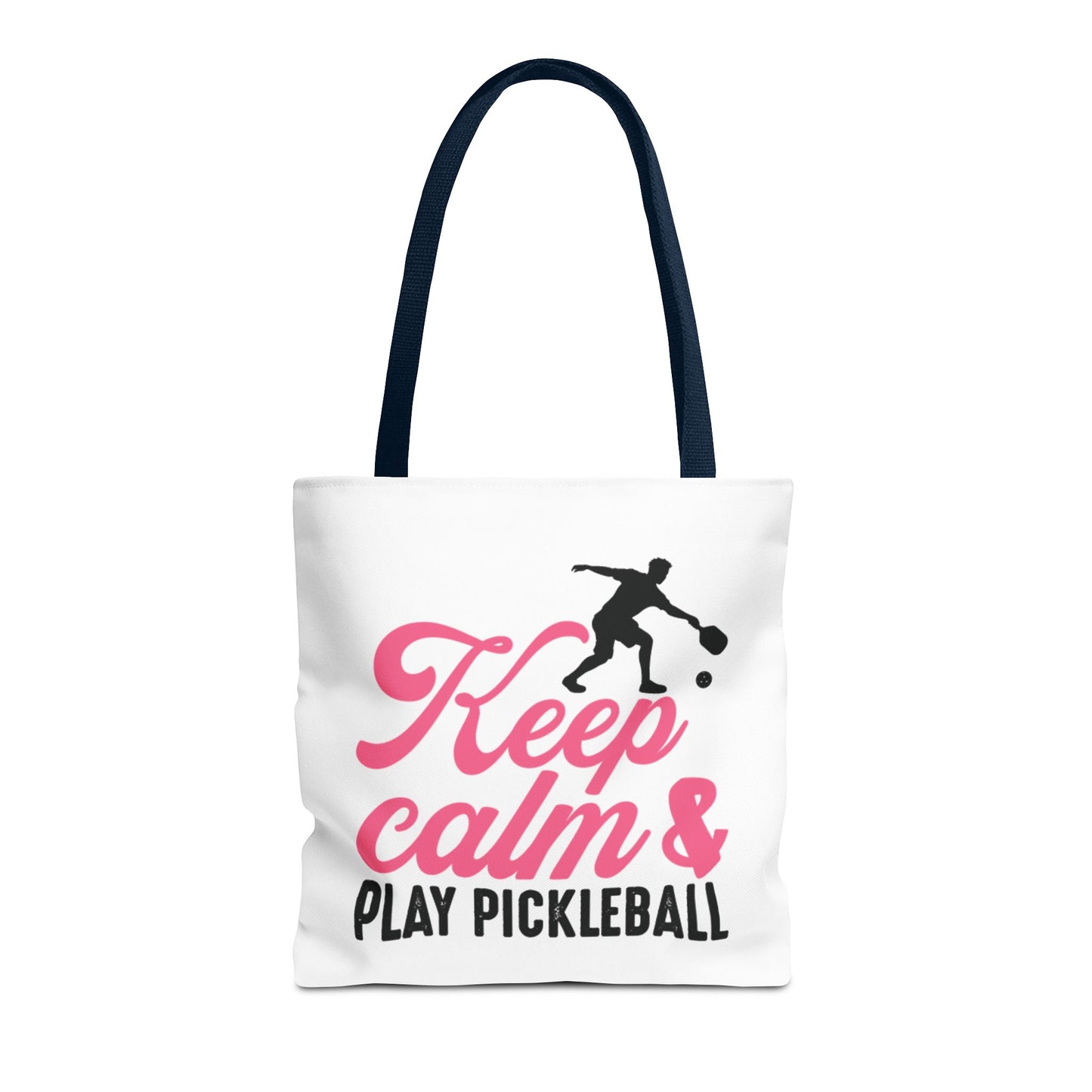 Pickleball Stylish Tote Bag - Keep Calm & Play Pickleball Navy