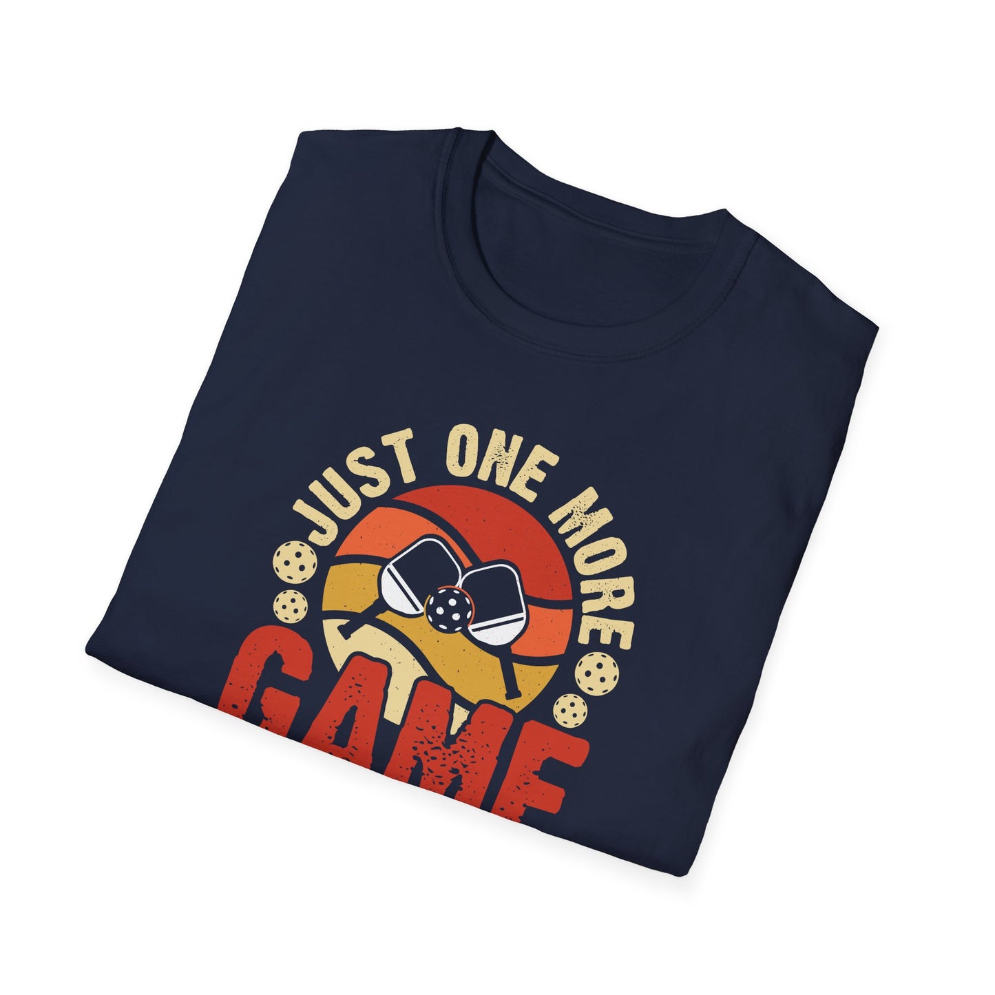 Men's Stylish Pickleball T-shirt - Just One More Game I Promise