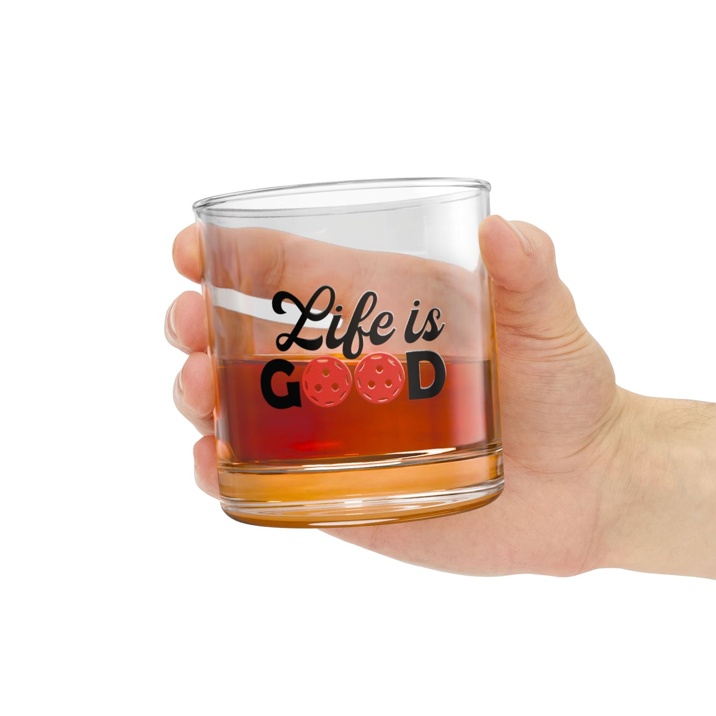 Pickleball Funny Rocks Glass - Life is Good