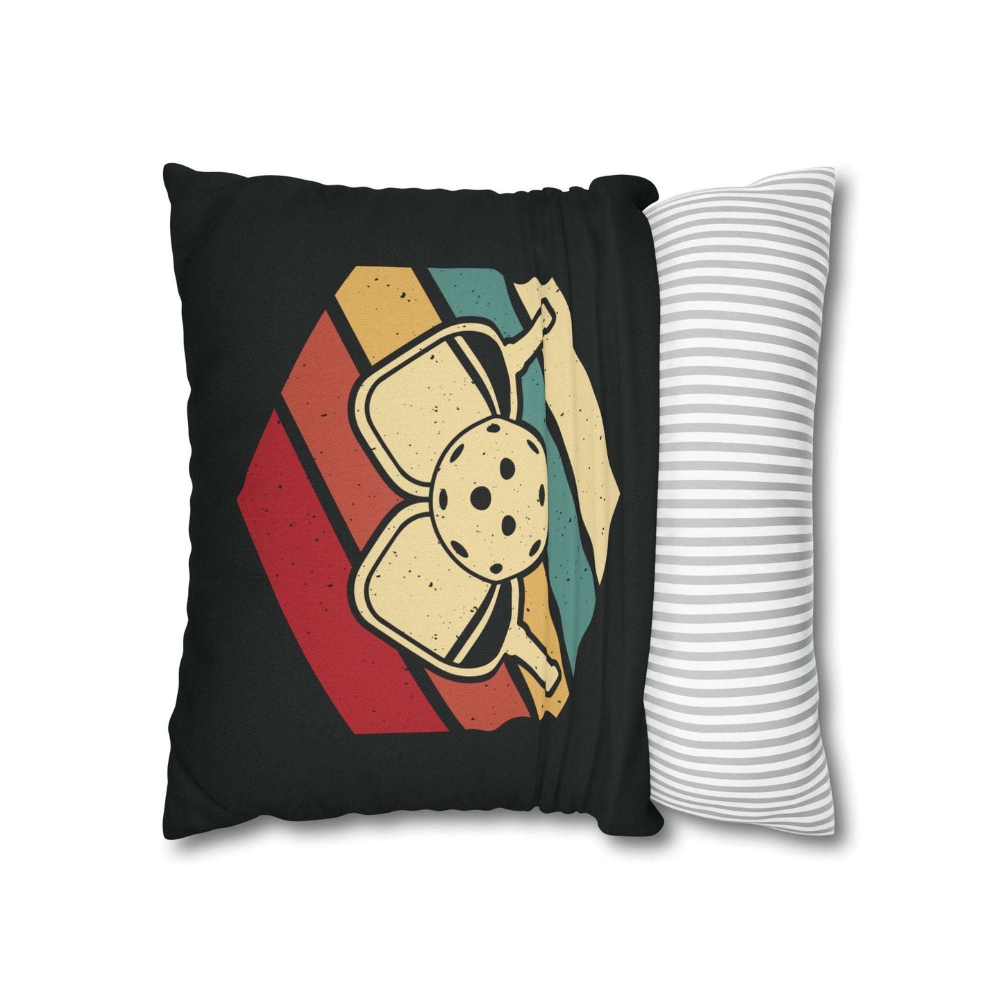 Pickleball Eye-Catching Pillowcase - Paddle and Ball Retro