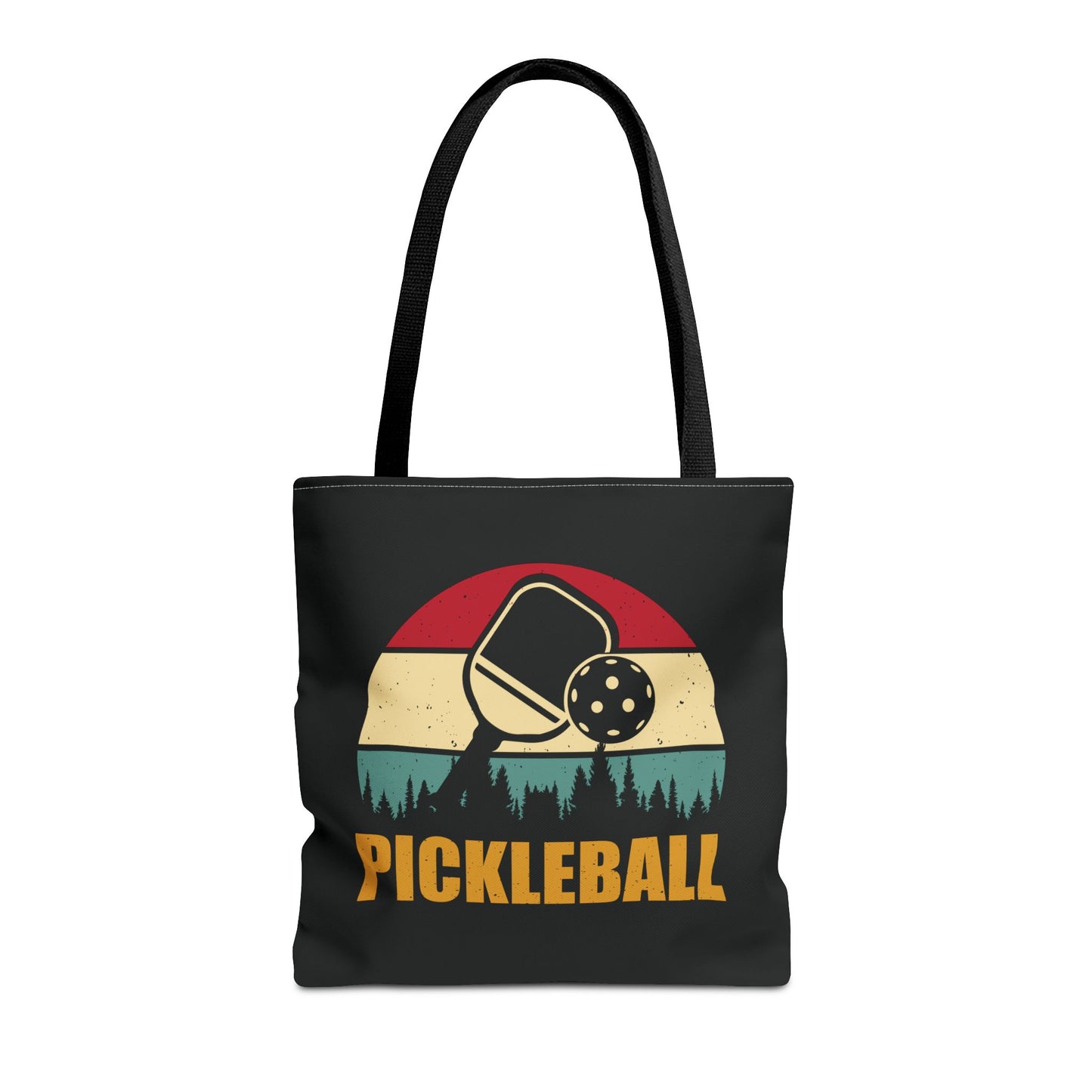 Pickleball Cool Tote Bag - Pickleball Retro Black