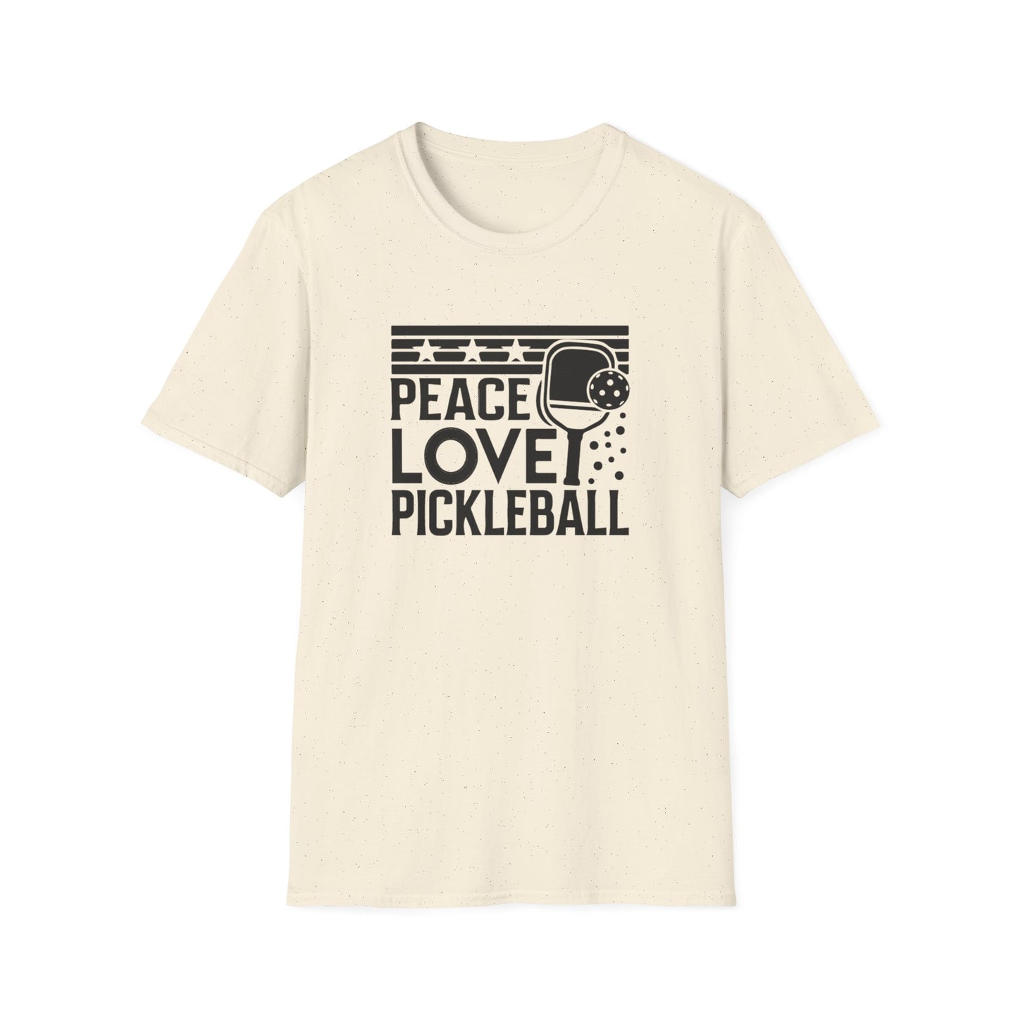 Women's Durable Pickleball T-shirt - Peace love pickleball Beige