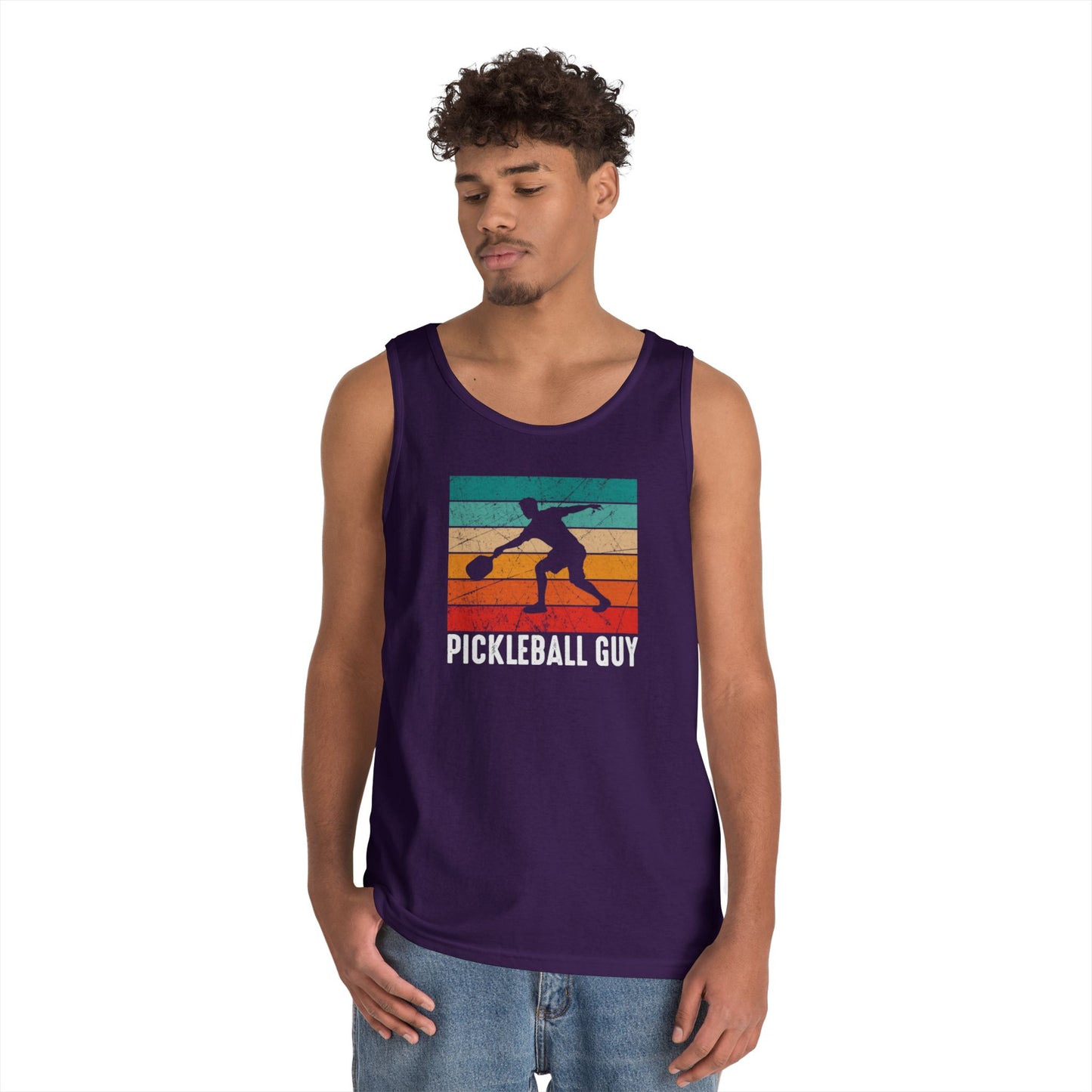 Men's Cool Pickleball Tank Top - Pickleball Guy Retro