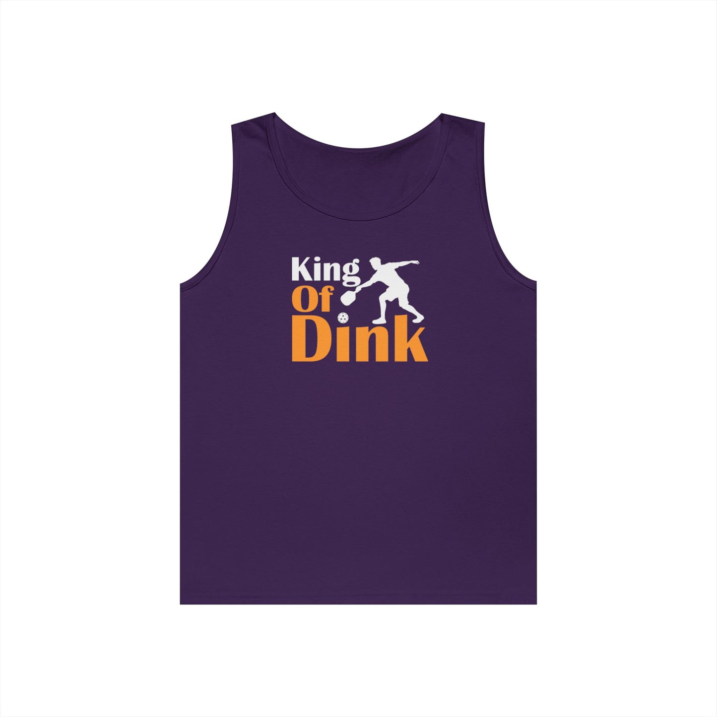 Men's Funny Pickleball Tank Top - King of Dink Purple