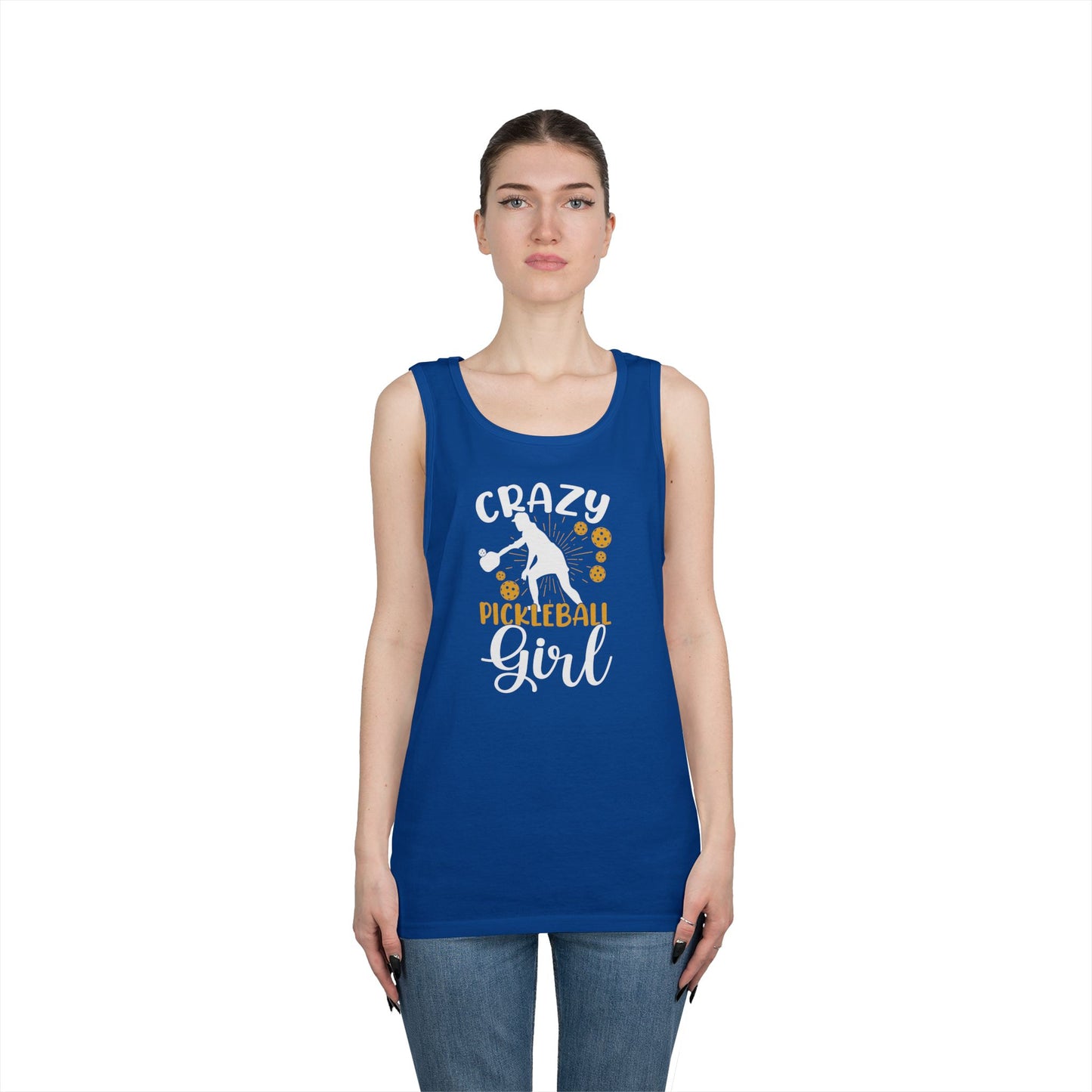 Women's Stylish Pickleball Tank Top - Crazy Pickleball Girl