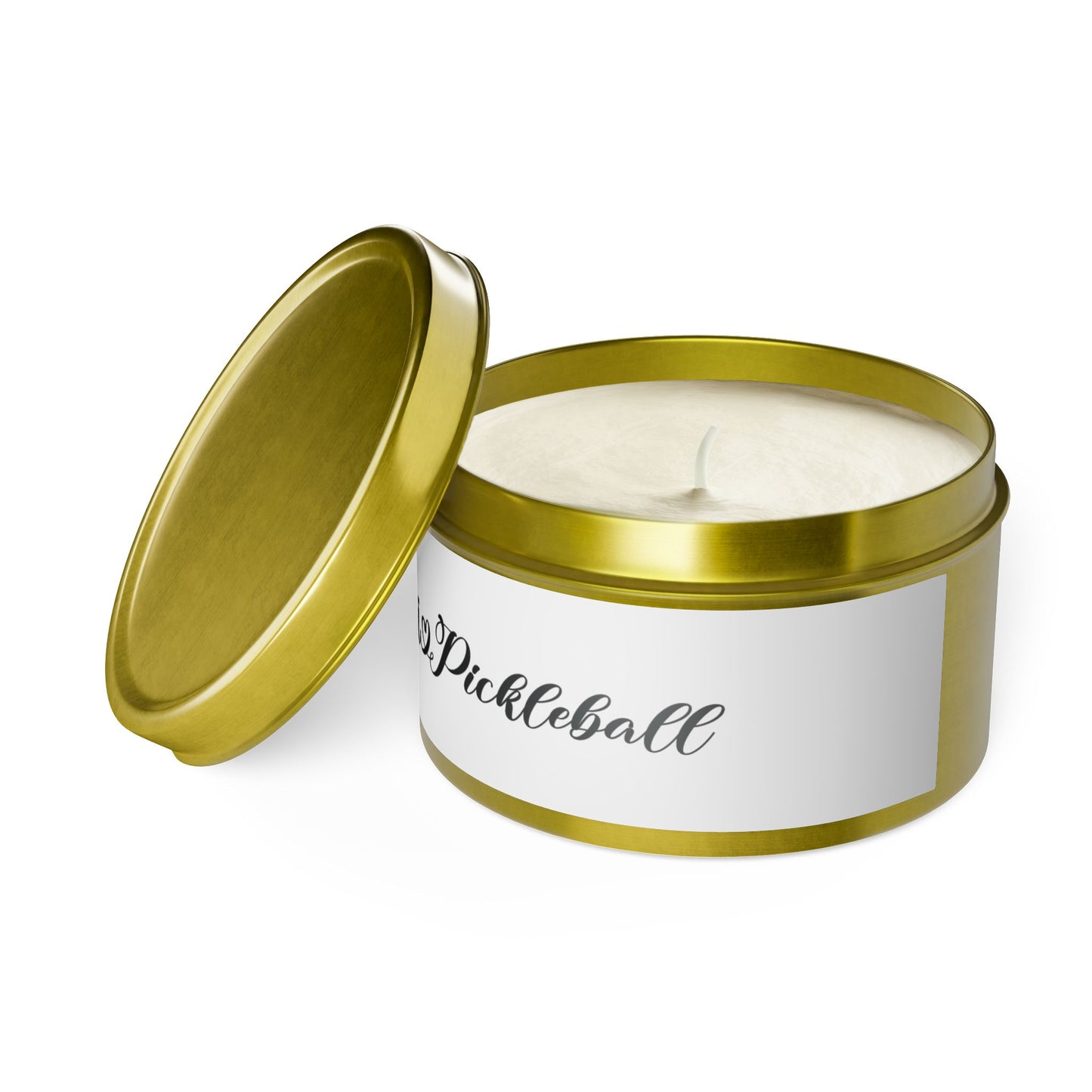 Pickleball Stylish Tin Can Candle - I Heart Pickleball