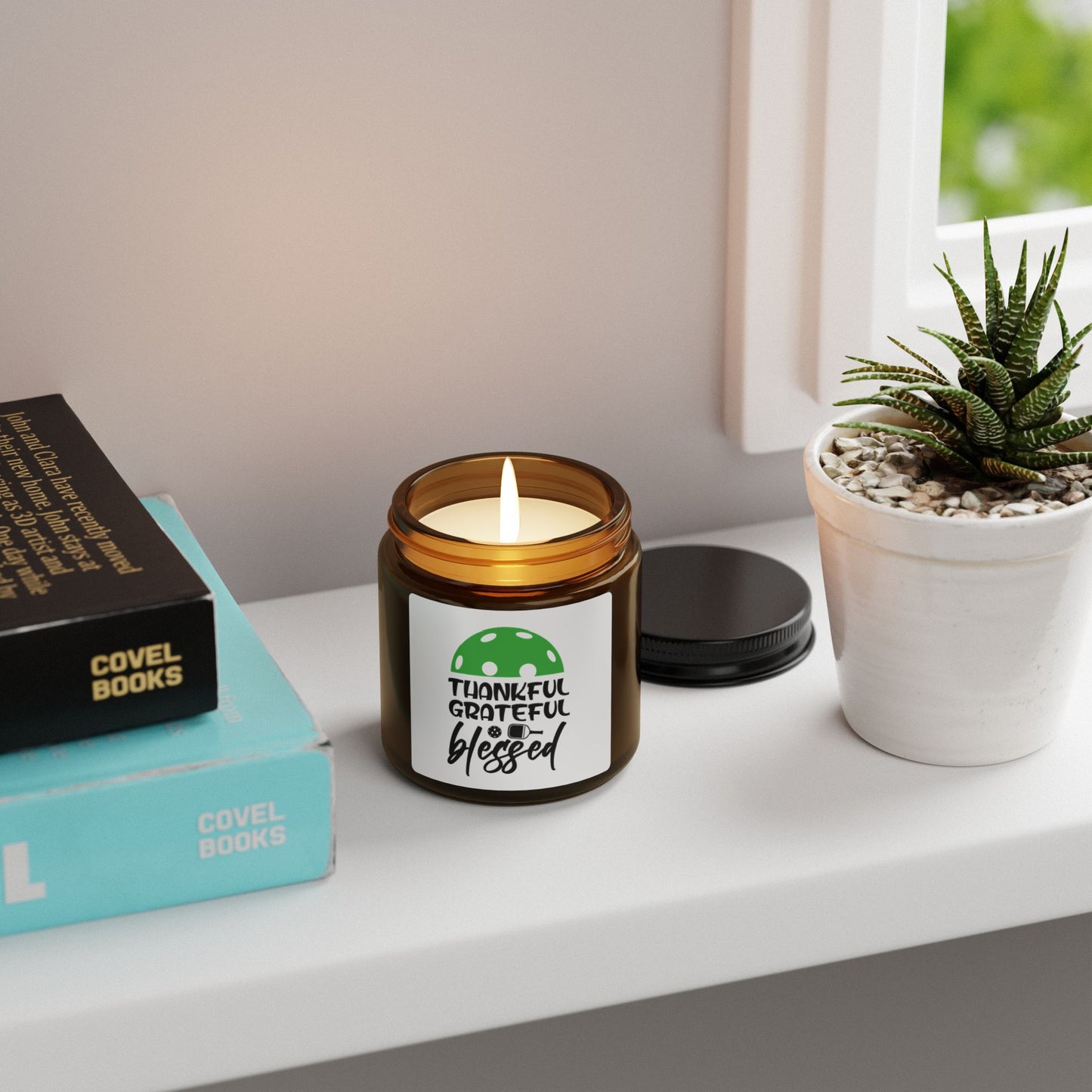 Pickleball Delightful Candle - Thankful Grateful Blessed