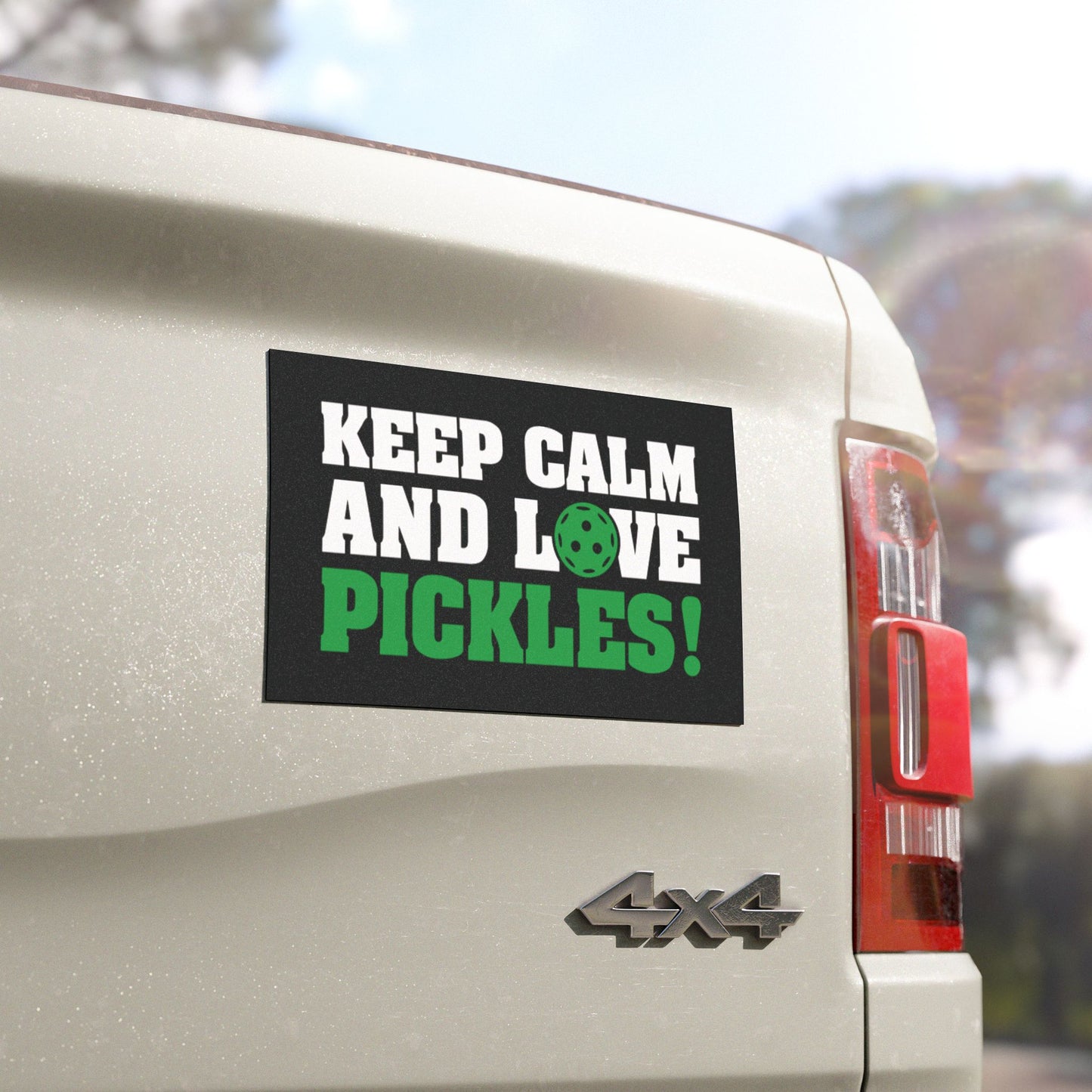 Pickleball Eye-Catching Car Magnet - Keep Calm and Love Pickles