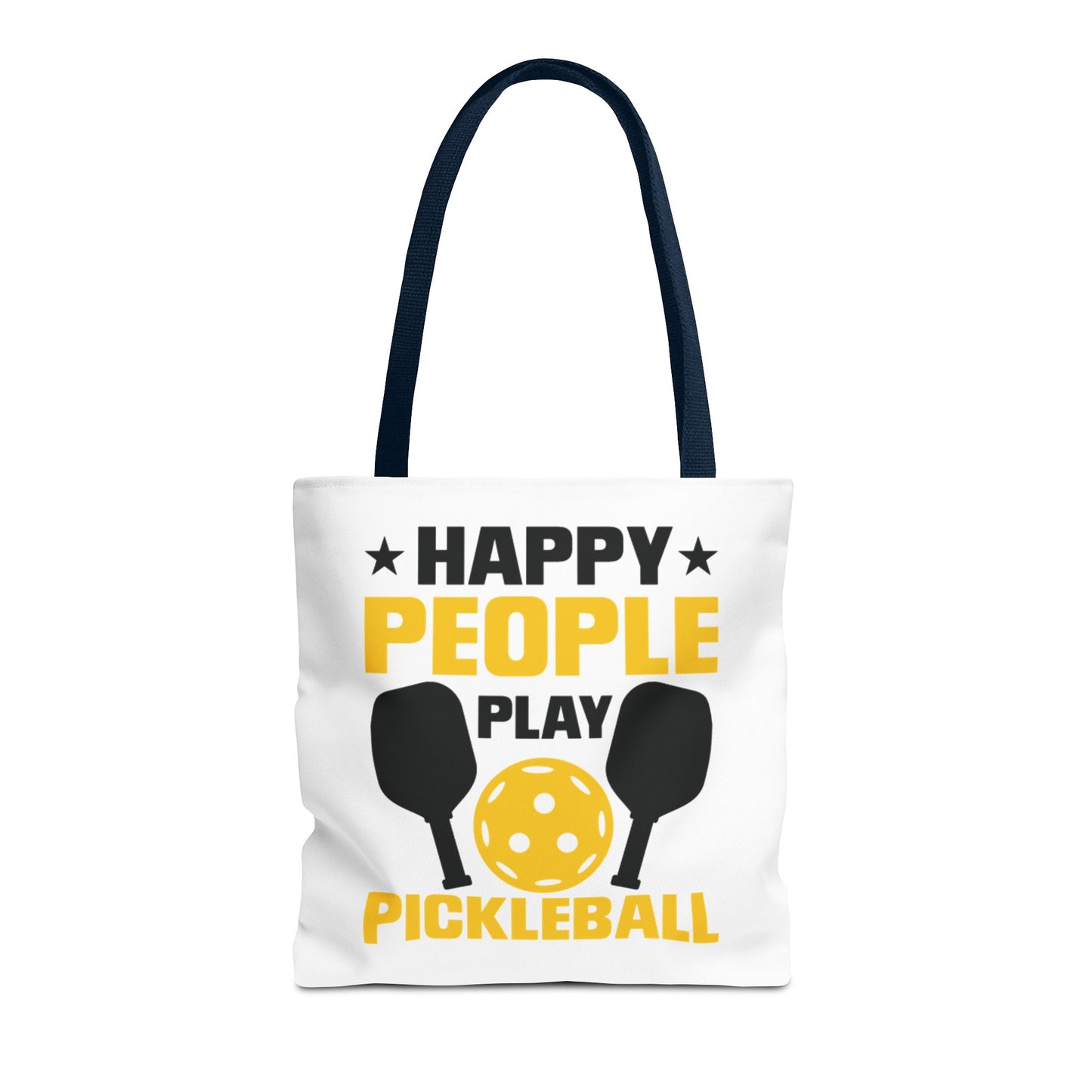 Pickleball Unique Tote Bag - Happy People Play Pickleball Navy