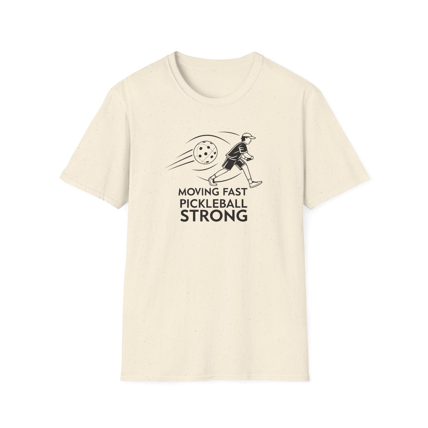Men's Lightweight Pickleball T-shirt - Moving Fast Pickleball Strong Beige