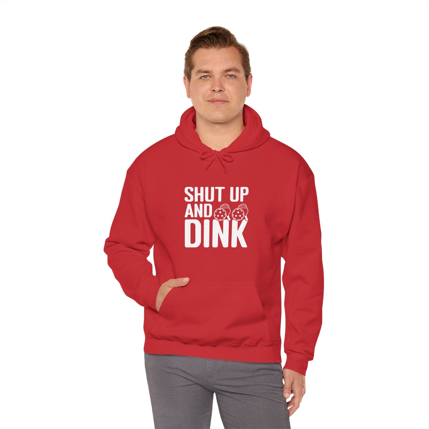 Men's Hilarious Pickleball Hoodie - Shut Up and Dink