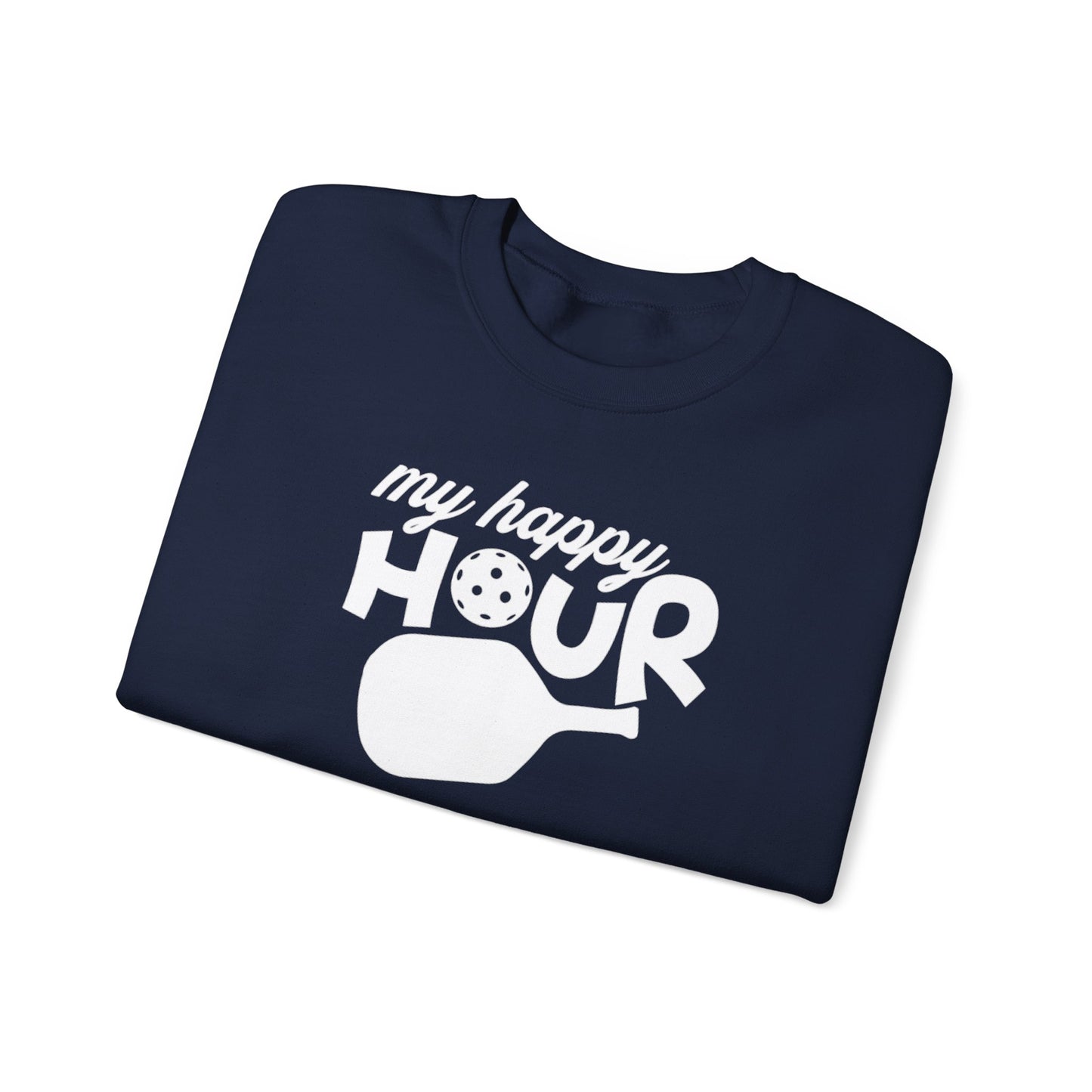 Men's Soft Pickleball Sweatshirt - My Happy Hour