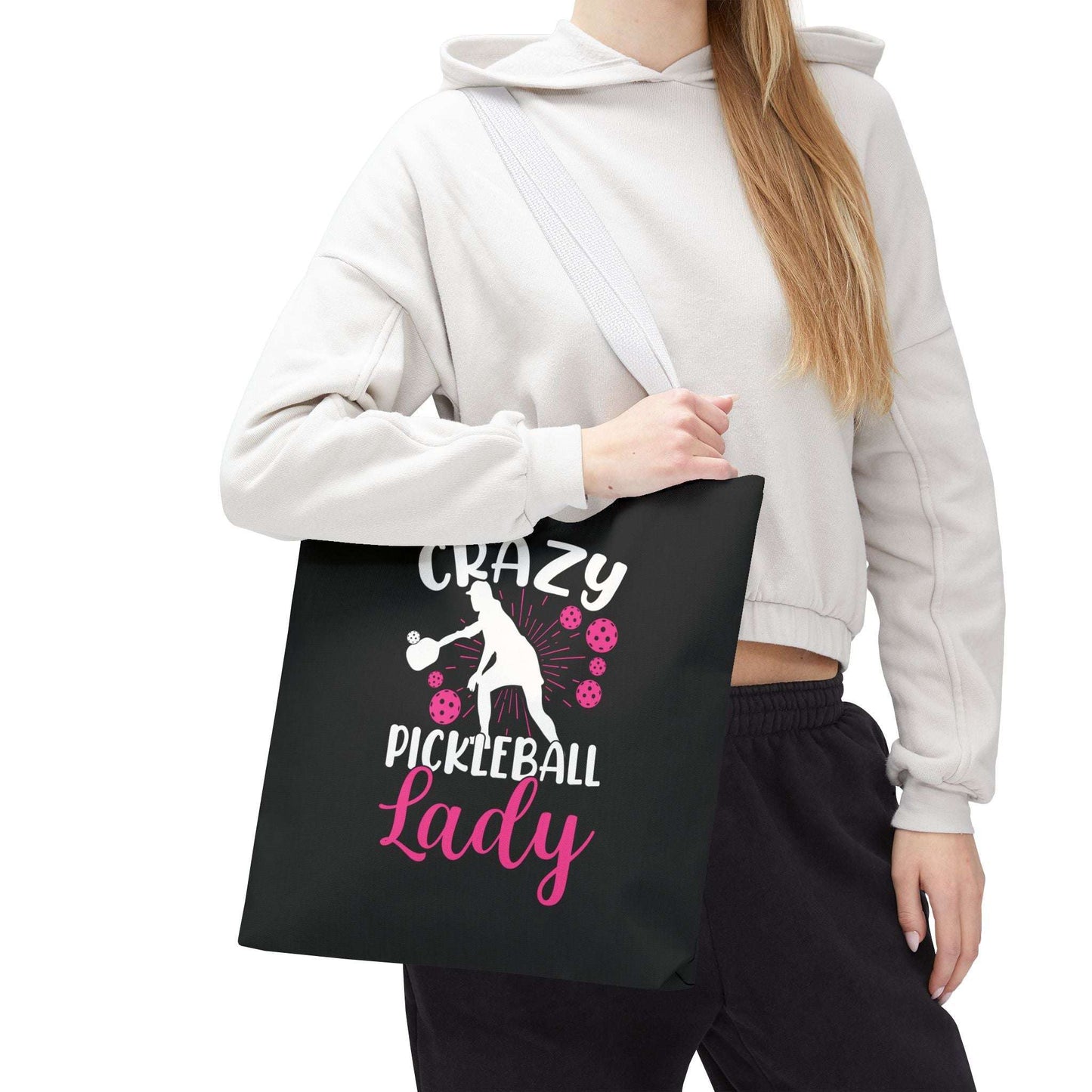 Pickleball Funny Tote Bag - Crazy Pickleball Lady