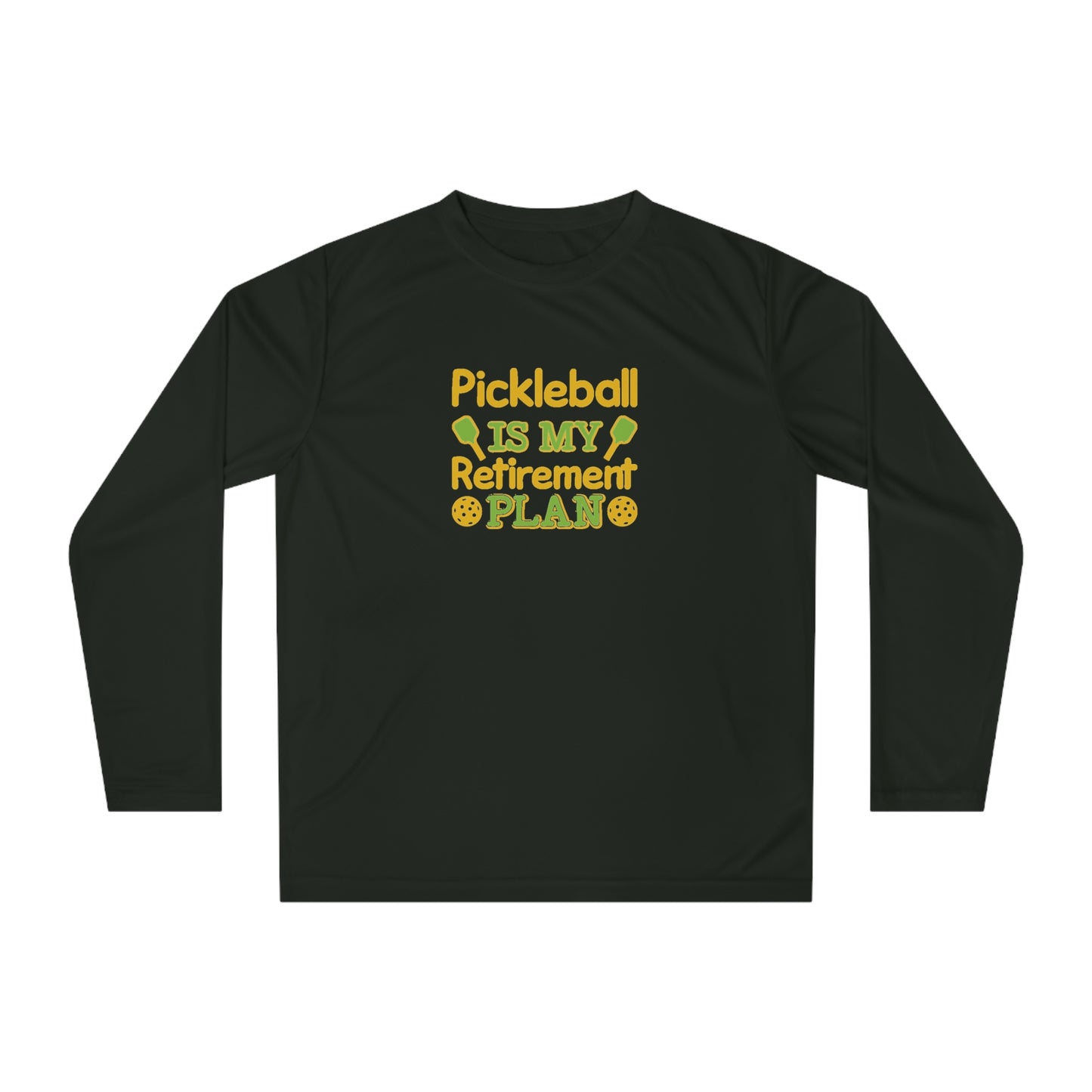 Women's Pickleball Long Sleeves top - Pickleball Is My Retirement Plan Black