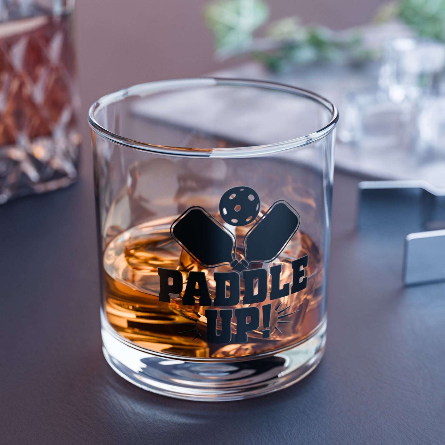 Pickleball Unique Rocks Glass - Paddle Up