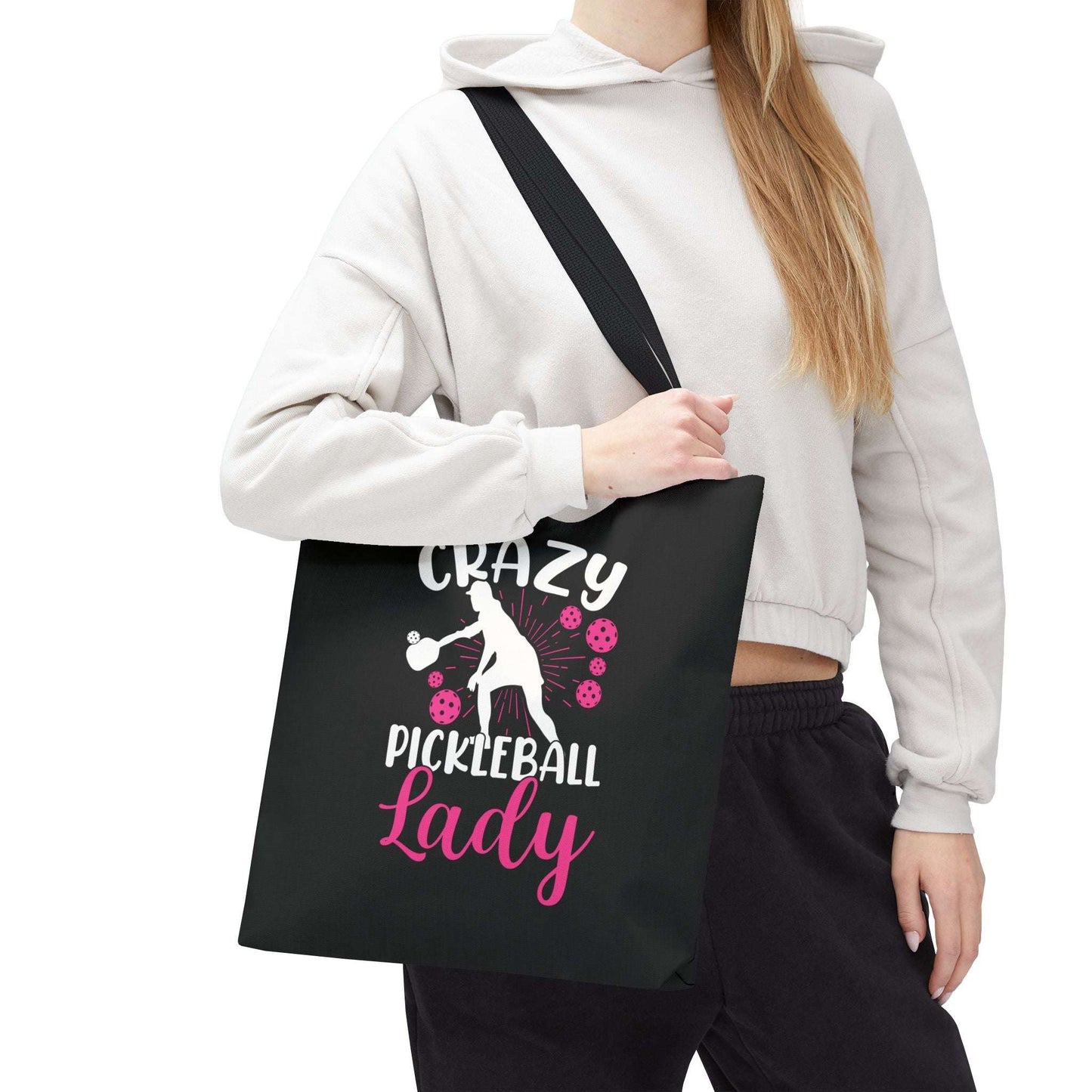 Pickleball Funny Tote Bag - Crazy Pickleball Lady