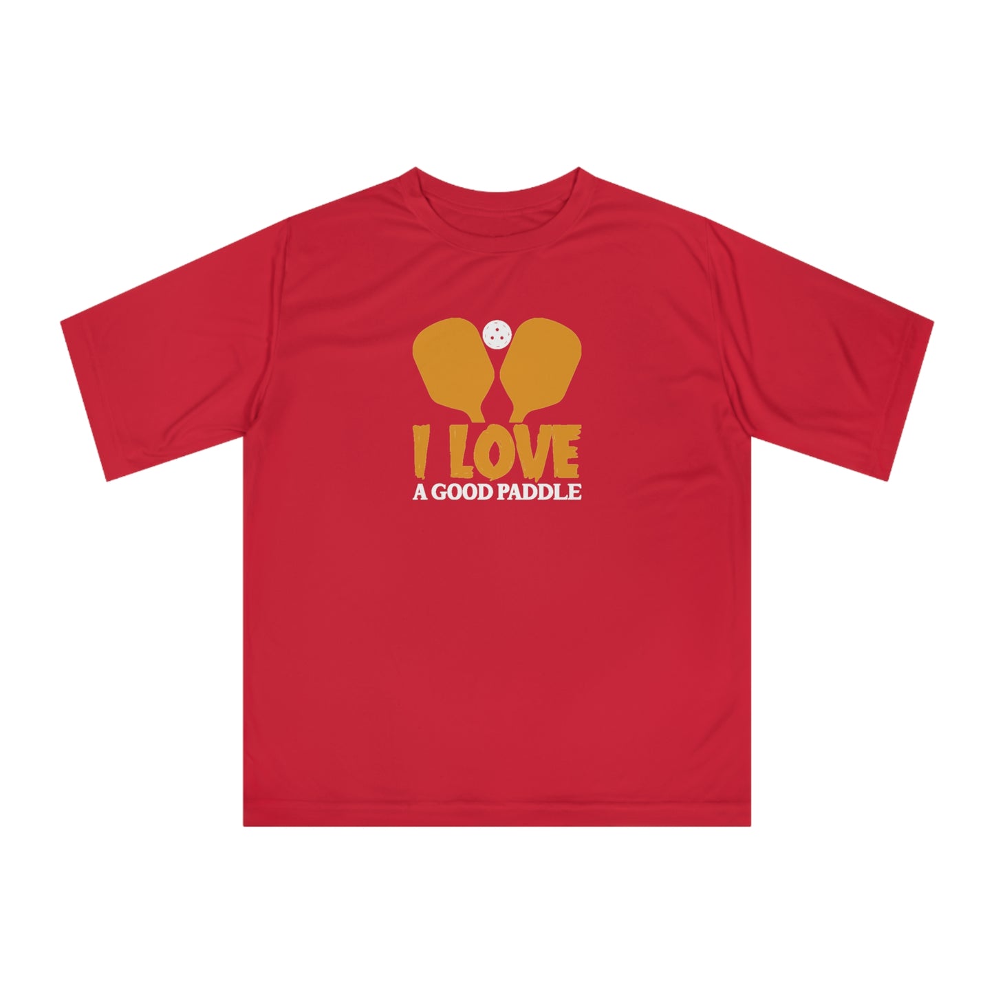 Men's Lightweight Pickleball T-shirt - I Love a Good Paddle Red
