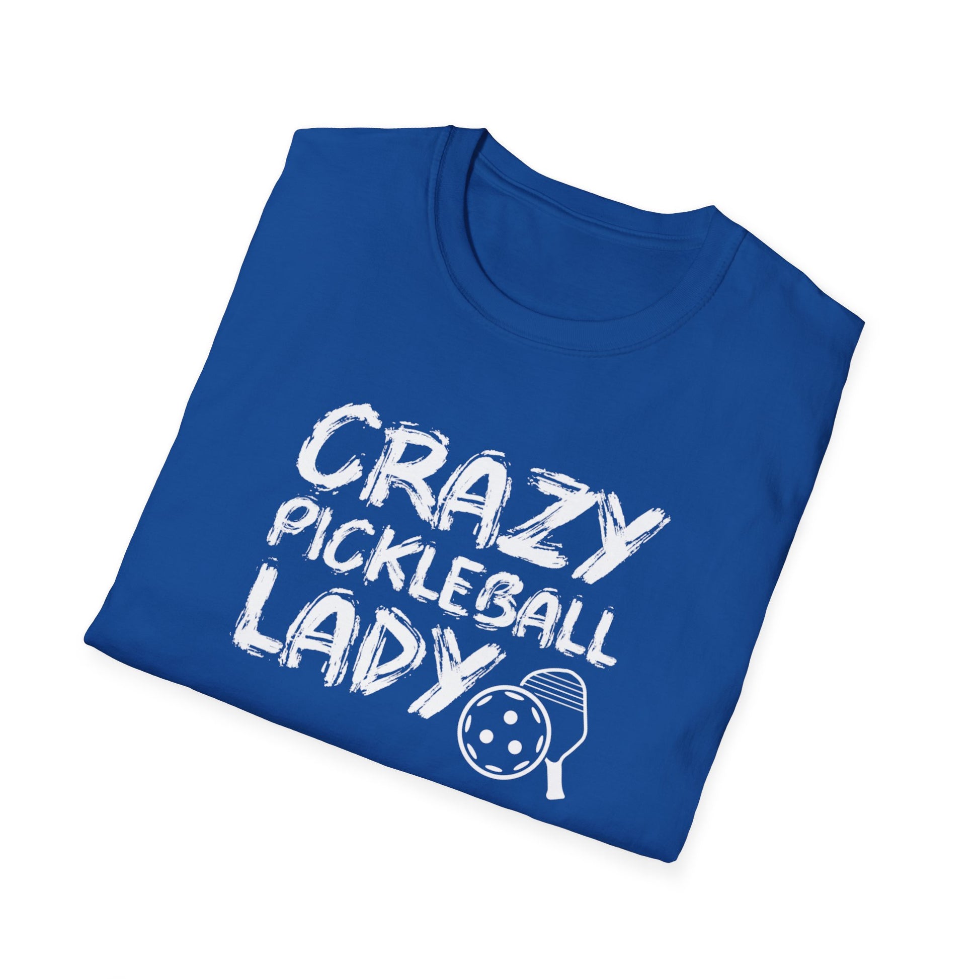 Women's Unique Pickleball T-shirt - Crazy Pickleball Lady
