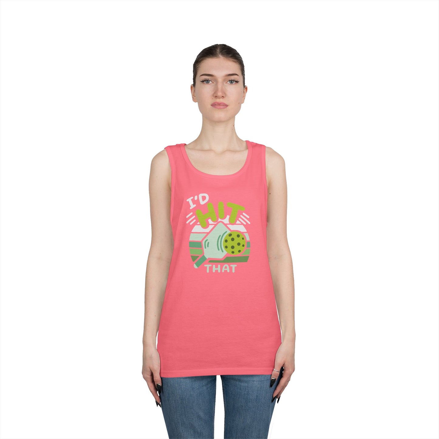 Women's Playful Pickleball Tank Top - I'd Hit That