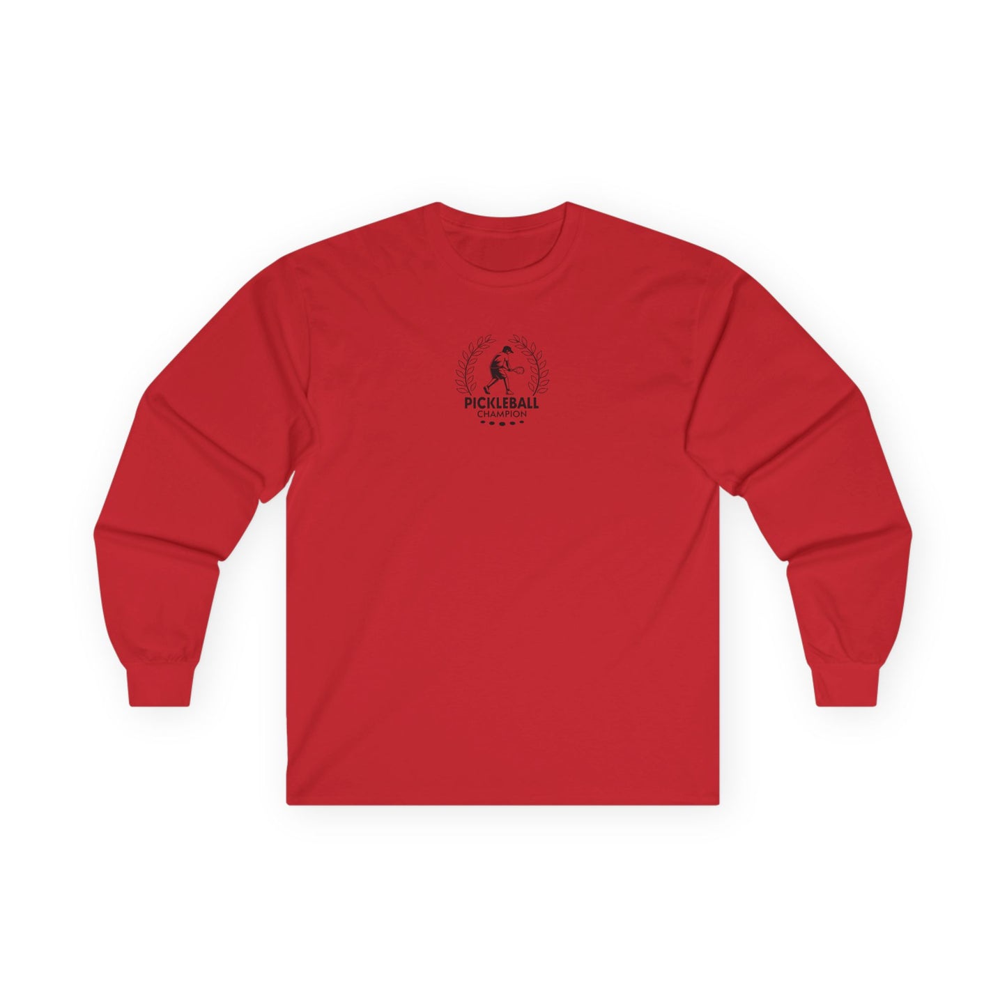 Men's Comfy Pickleball Long Sleeves top - Pickleball Champion Red