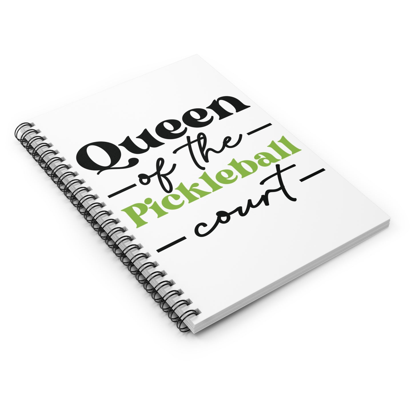 Pickleball Cute Notebook - Queen of the Pickleball Court