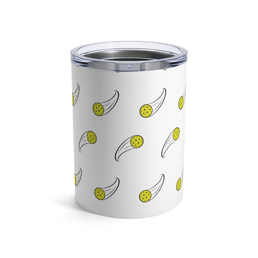 Pickleball Cute Tumbler - Yellow Pickleball Balls White