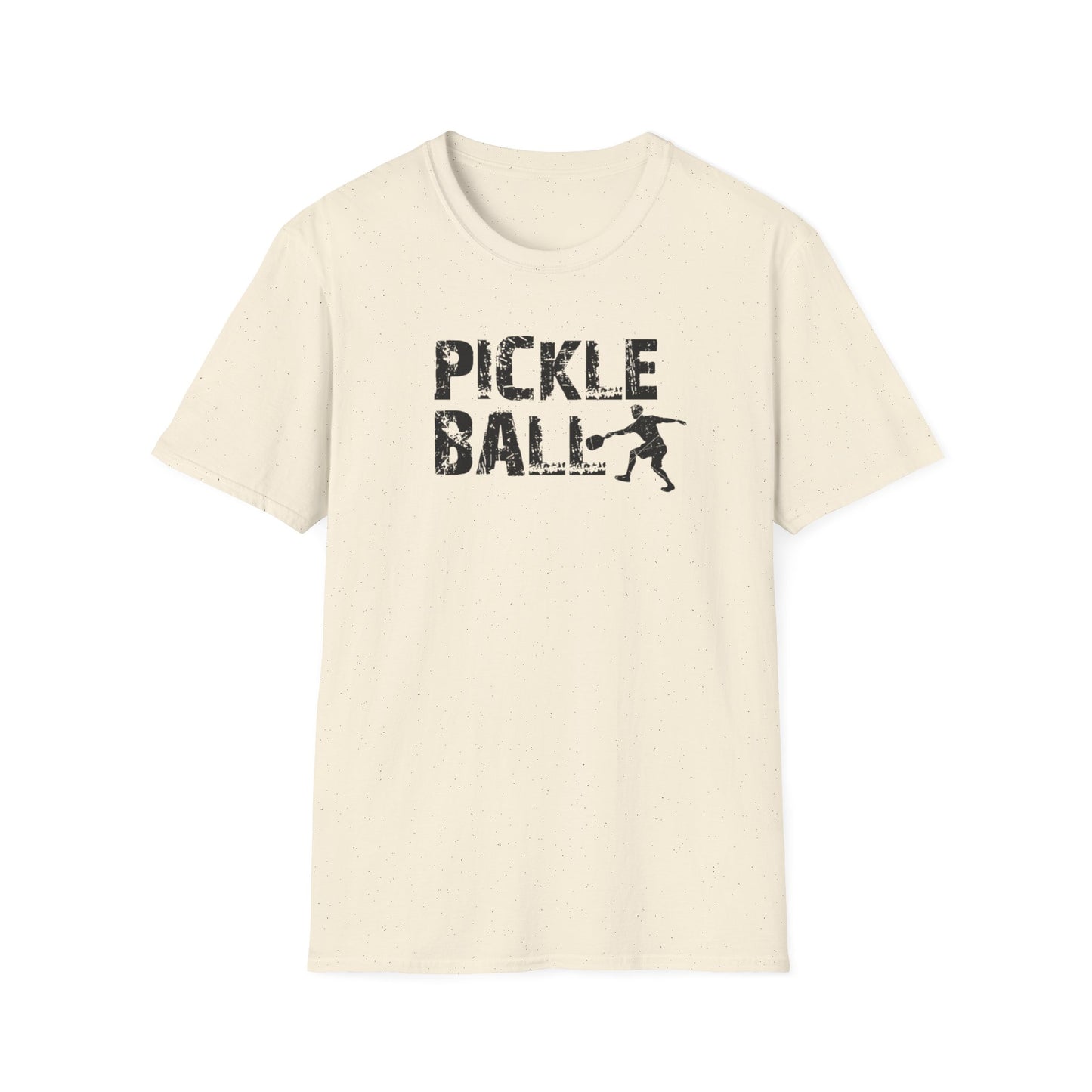 Men's Comfy Pickleball T-shirt - Pickleball Player Beige
