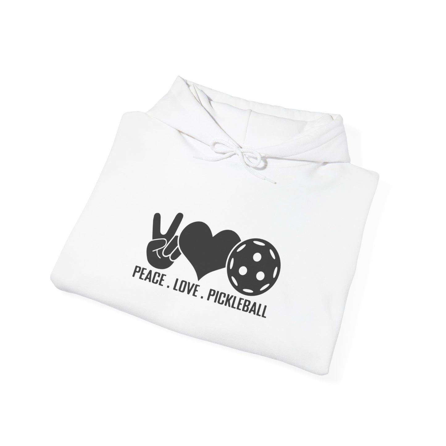 Men's Stylish Pickleball Hoodie - Peace, Love, Pickleball