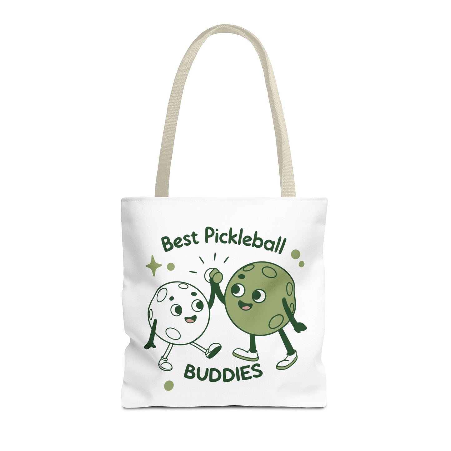 Pickleball Cute Tote Bag - Best Pickleball Buddies Beige