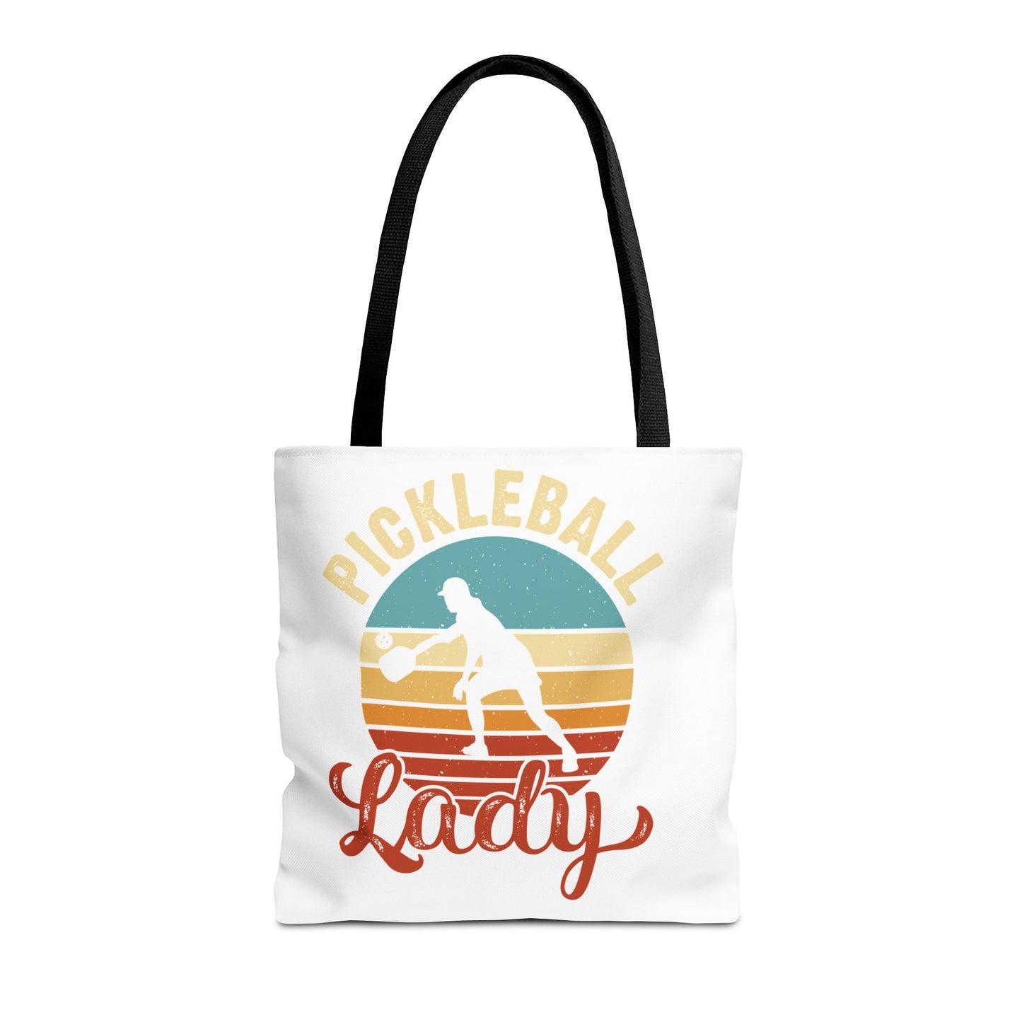 Funny Pickleball Tote Bag - Pickleball Lady Black