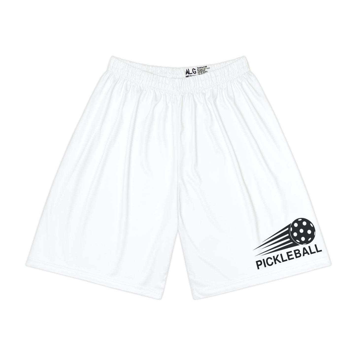 Men's Funny Pickleball Short - Pickleball Fire Ball White