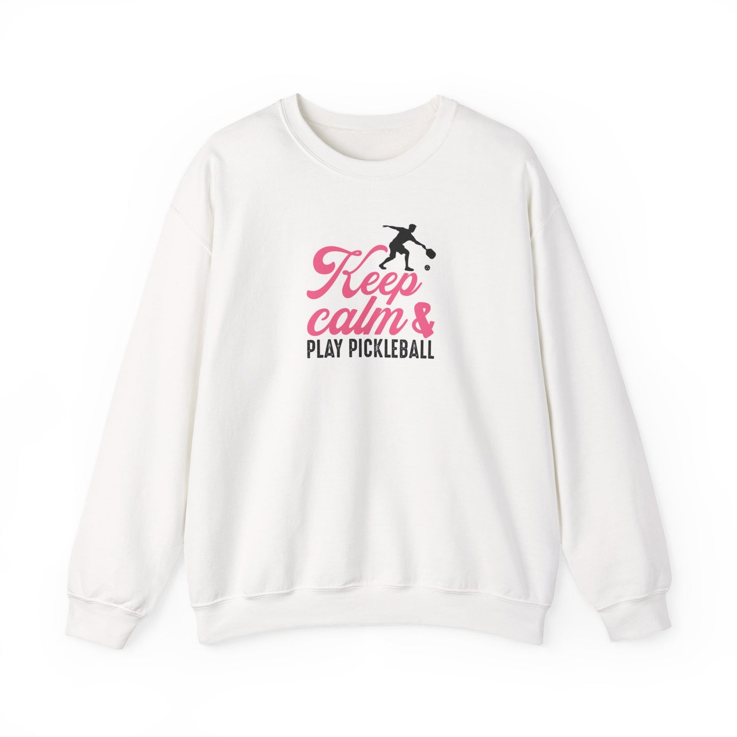Women's Soft Pickleball Sweatshirt - Keep Calm & Play Pickleball White