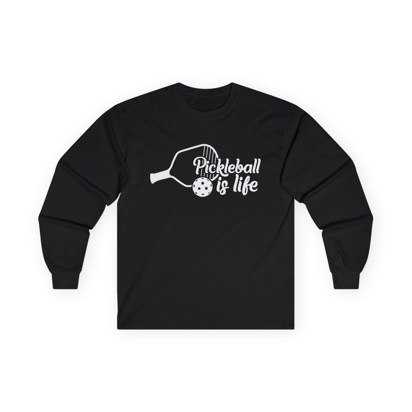 Women's Comfy Pickleball Long Sleeves top - Pickleball Is Life Black