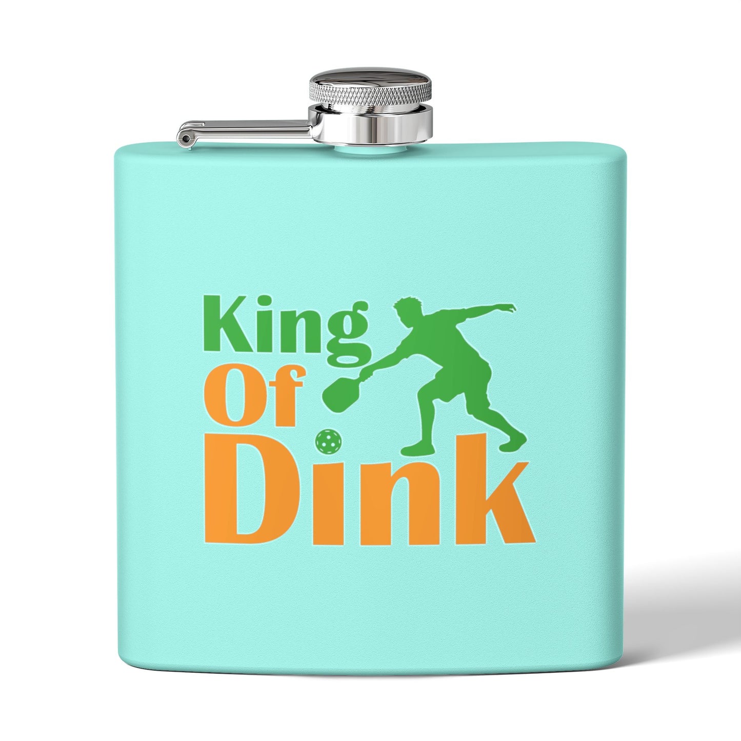 Pickleball Playful Flask - King of Dink 6oz