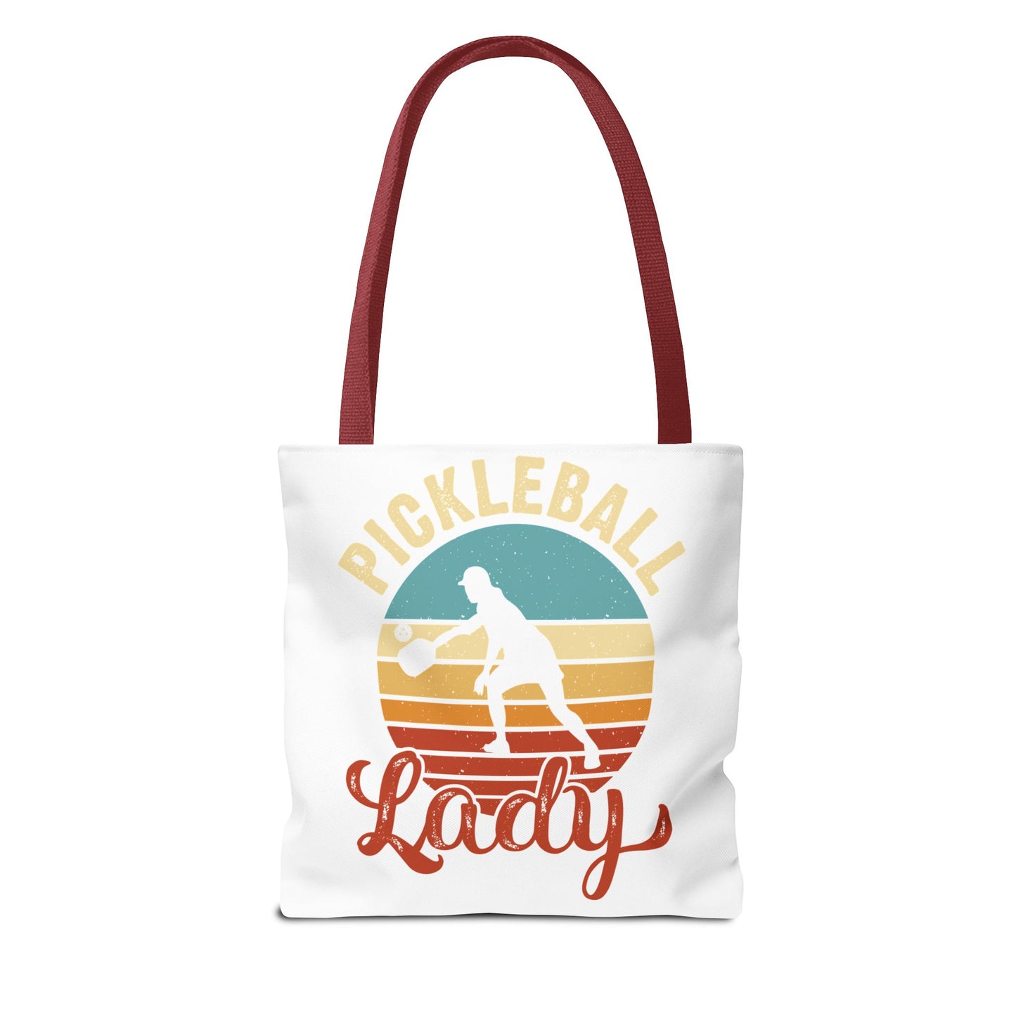 Funny Pickleball Tote Bag - Pickleball Lady Red
