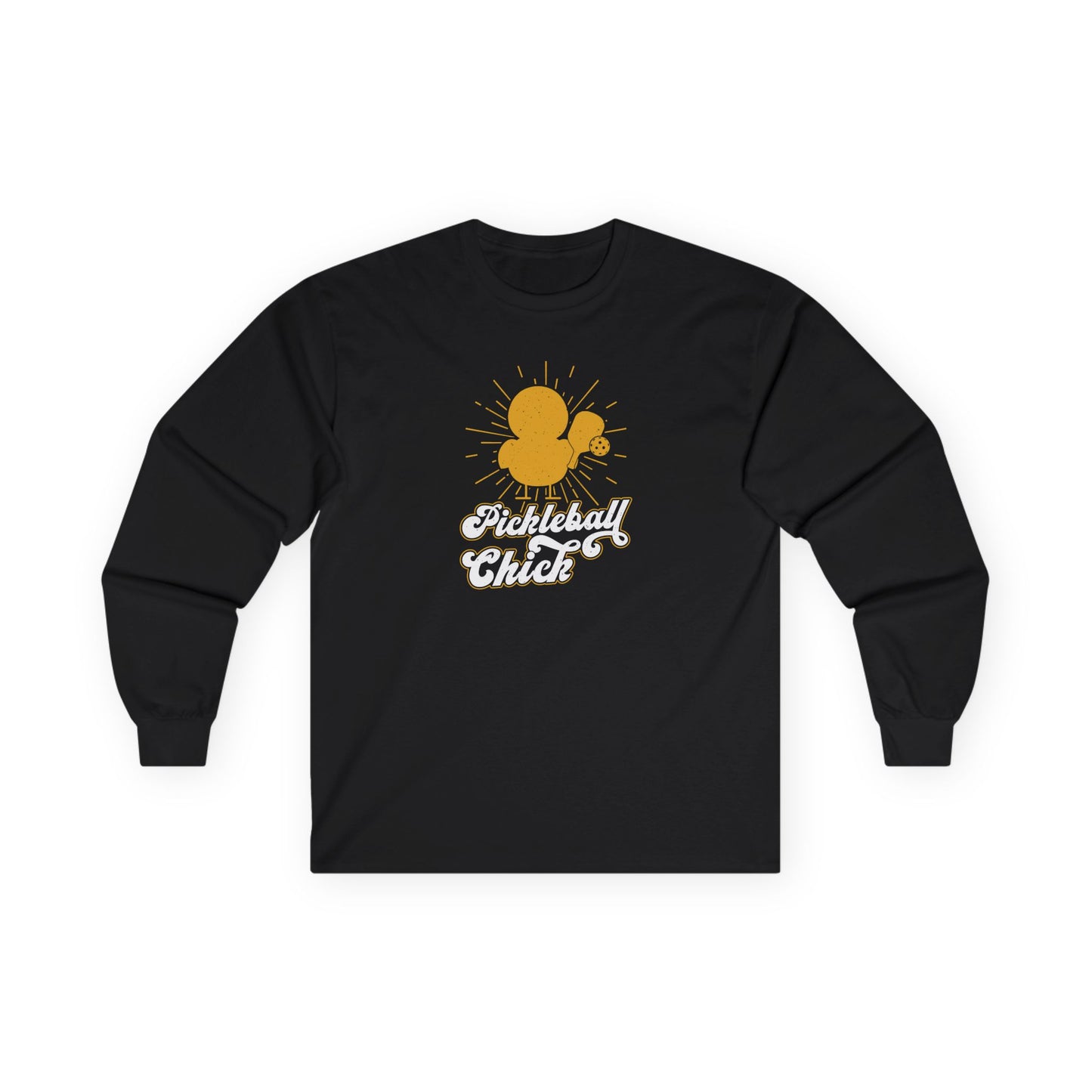 Women's Funny Pickleball Long Sleeves top - Pickleball Chick Black
