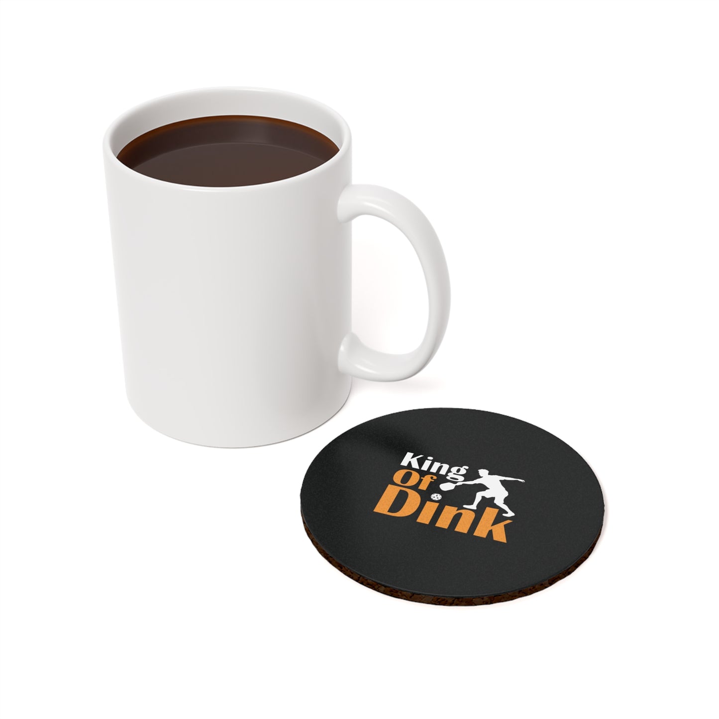 Pickleball Cool Cork Coaster - King of Dink